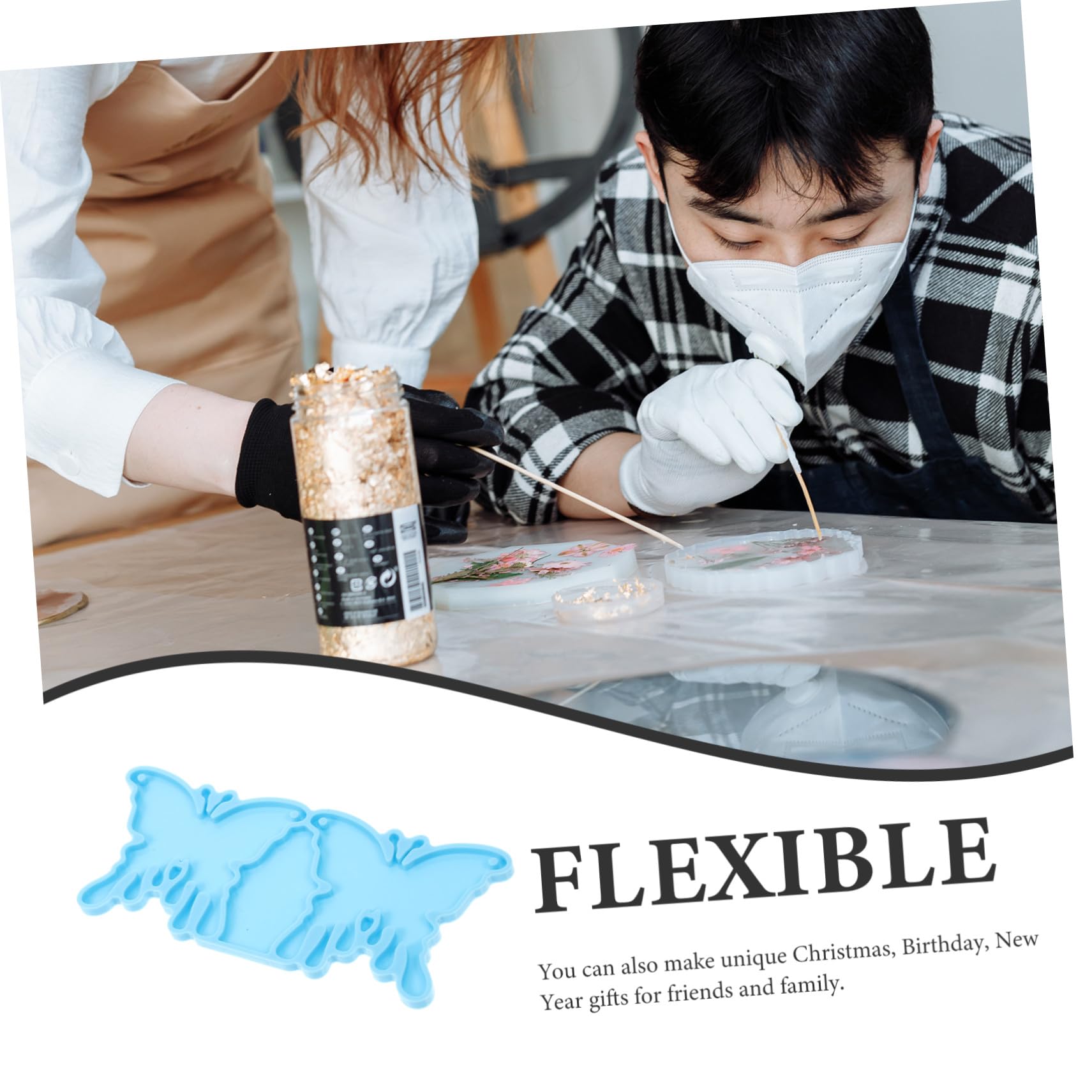 DOITOOL 20 Pezzi Stampi in Silicone per Orecchini Fai da Te Forme Uniche per Pendenti Artigianali Multiuso per Gioielli Dolci e Decorazioni Sicuri e Facili da Usare