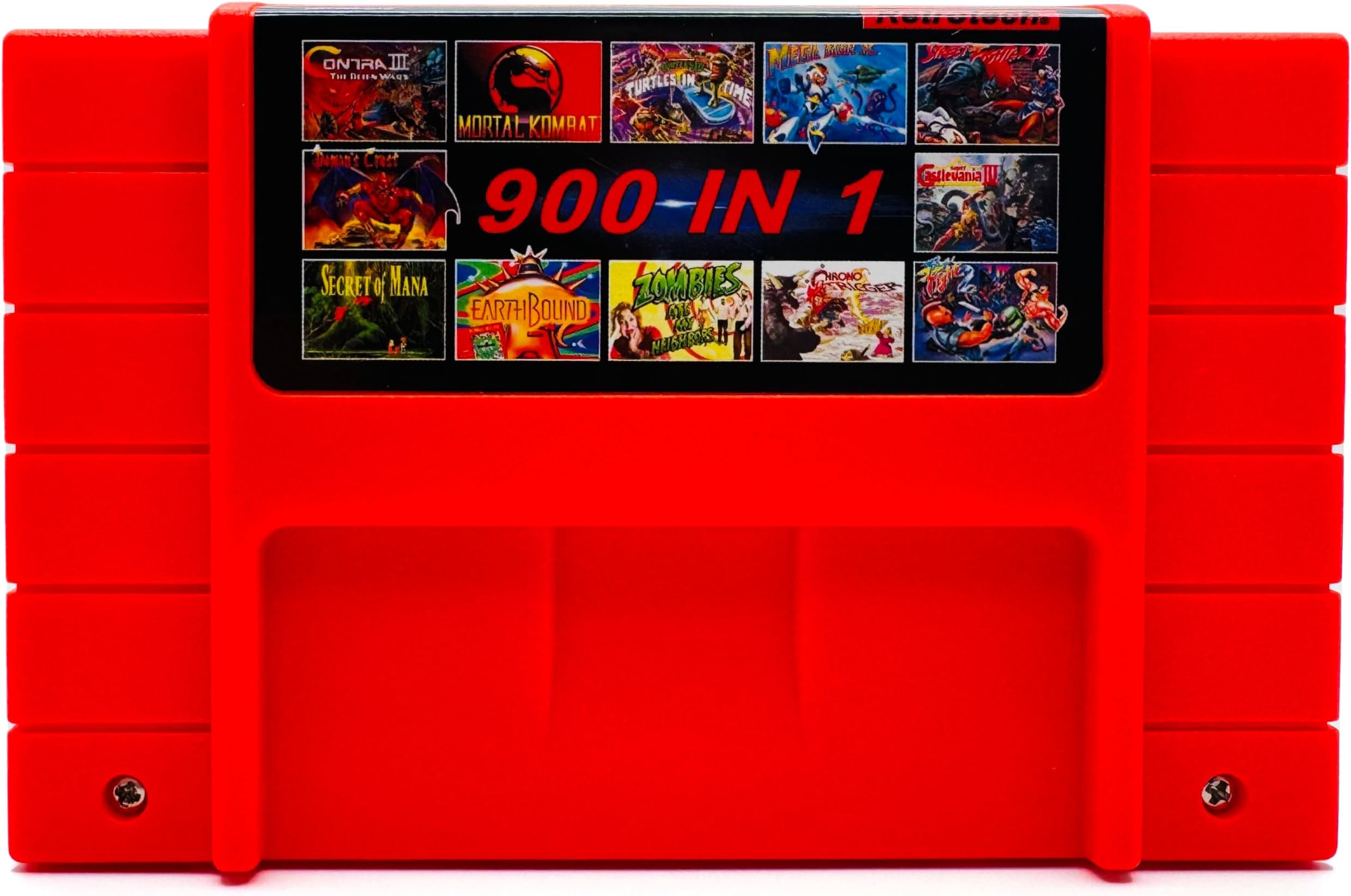 Super 900 In 1 Cartridge For SNES Super Nintendo 16Bit Game Console - Red