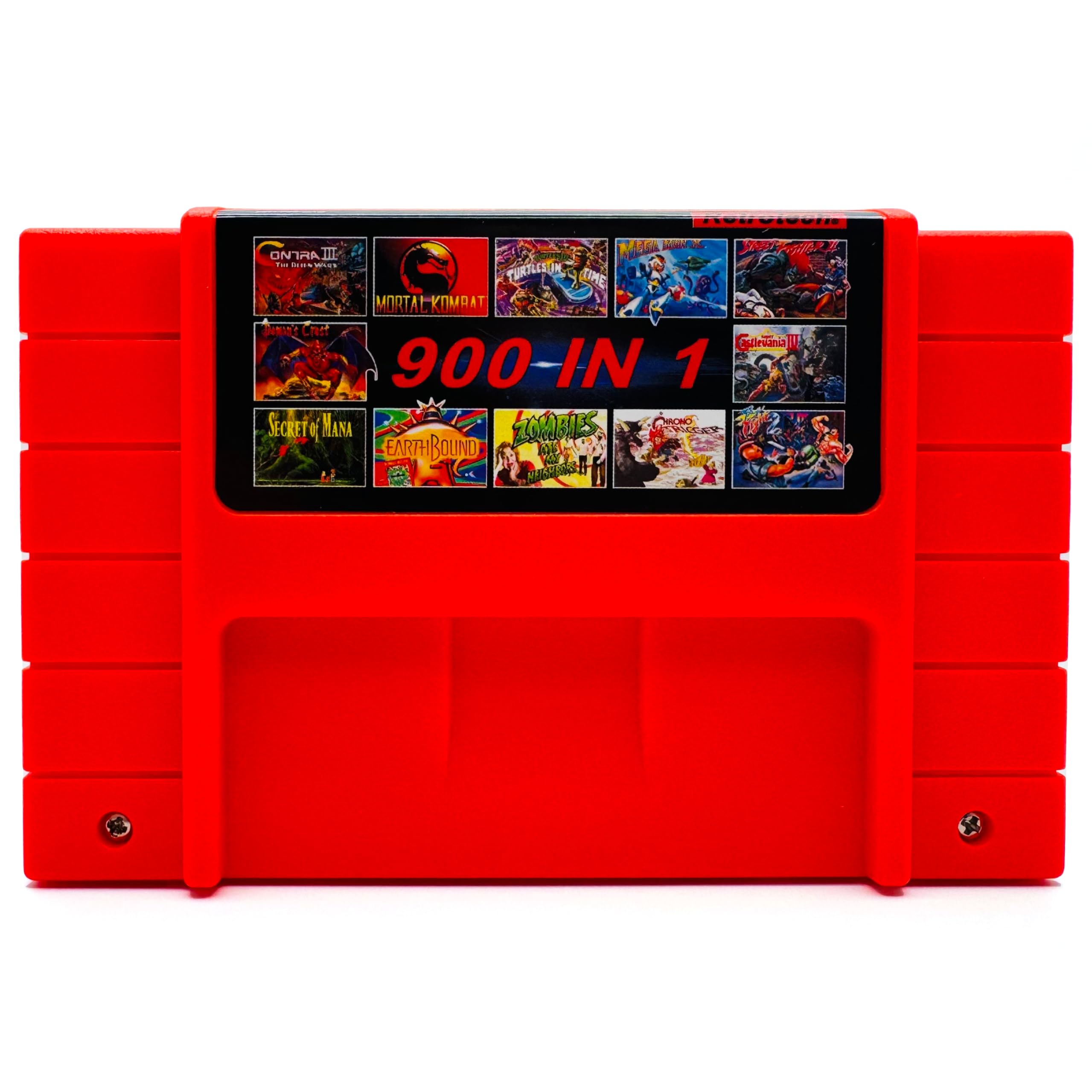 Retrotech Super 900 In 1 Cartridge For SNES Super Nintendo 16Bit Game Console - Red