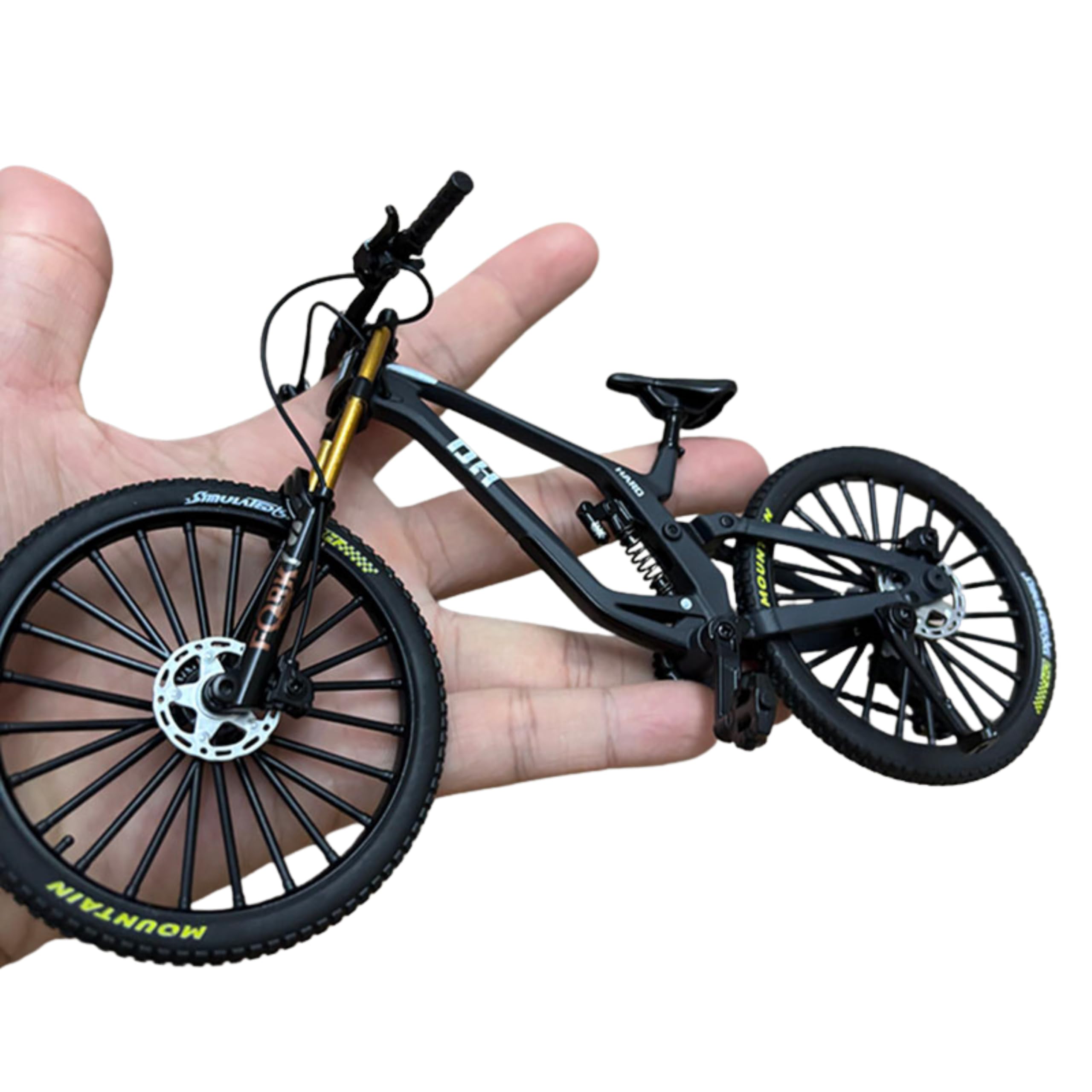Bike Decoration | Miniature Mountain Bike 1:6 | Metal Bike | Desktop Decoration | Craft Collection for Cycling Enthusiasts and Athletes | Mini Mountain Bike New Model (Black MTB)