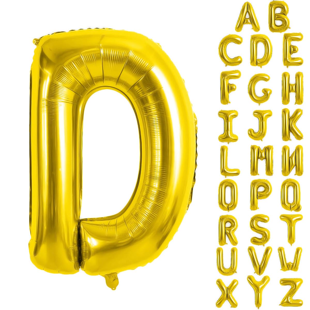 Gold Letter Balloons 40 Inch Large Letter D Balloon Aluminum