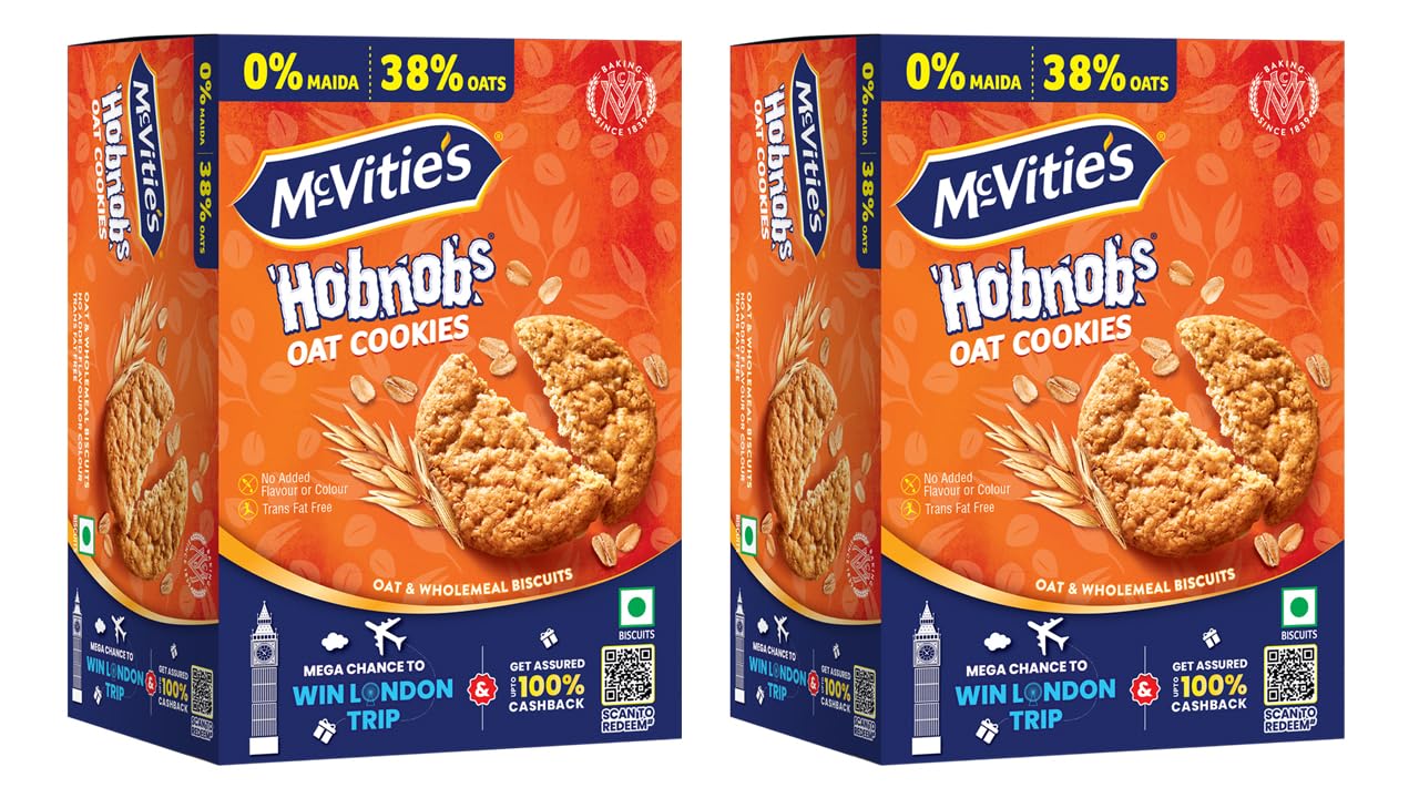 Mcvitie’s Hobnobs Cookies, 0% Maida & 36% Oats, 153.85 g - Pack of 2 (B0CKBVDTBJ) Amazon Price History, Amazon Price Tracker