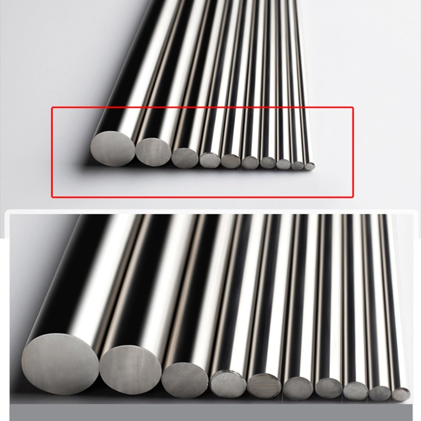 Pręt ze stali nierdzewnej 304, średnica 2 mm 3 mm 4 mm 5 mm 6mm 8mm 10 mm, okrągły wał liniowy 100 mm 200 mm 300 mm 400 mm 500 mm długi 1 sztuka (długość 500 mm, średnica 10 mm)
