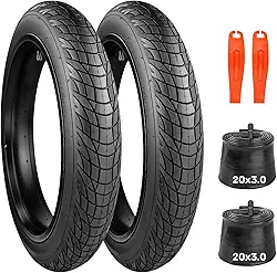 Pneu gordo 20x3.0 para bicicleta elétrica – Pneu E-Bike de baixo perfil para ruas da cidade, estradas de cascalho e melhor eficiência energética