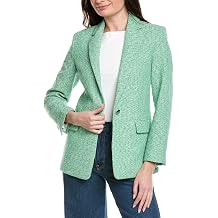 Maje Womens Suit Blazer, 38, Green