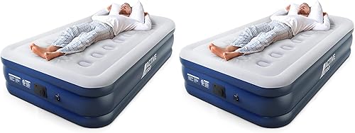 Miniatura 10 de Active Era Colchón de aire individual de 21 pulgadas con bomba integrada y almohada elevada, resistente a pinchazos, cama inflable impermeable