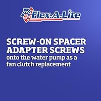 Vista 8 de Flex-A-Lite Espaciador y adaptador de ventilador de rosca de 1-1/2 pulgadas, espaciador de ventilador de rotación inversa (851/113291)