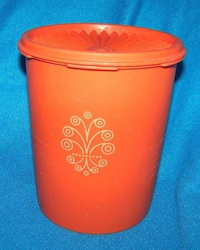 Vintage Tupperware (8 tazas) Recipiente de almacenamiento para servalier naranja #809