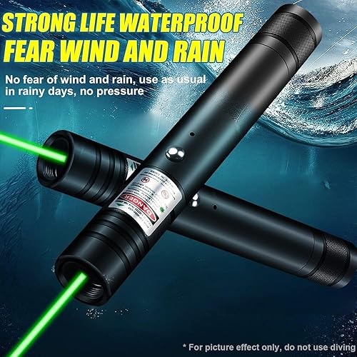 Miniatura 6 de Puntero láser de largo alcance 10000 pies de haz visible, puntero láser verde recargable USB de alta potencia para presentaciones