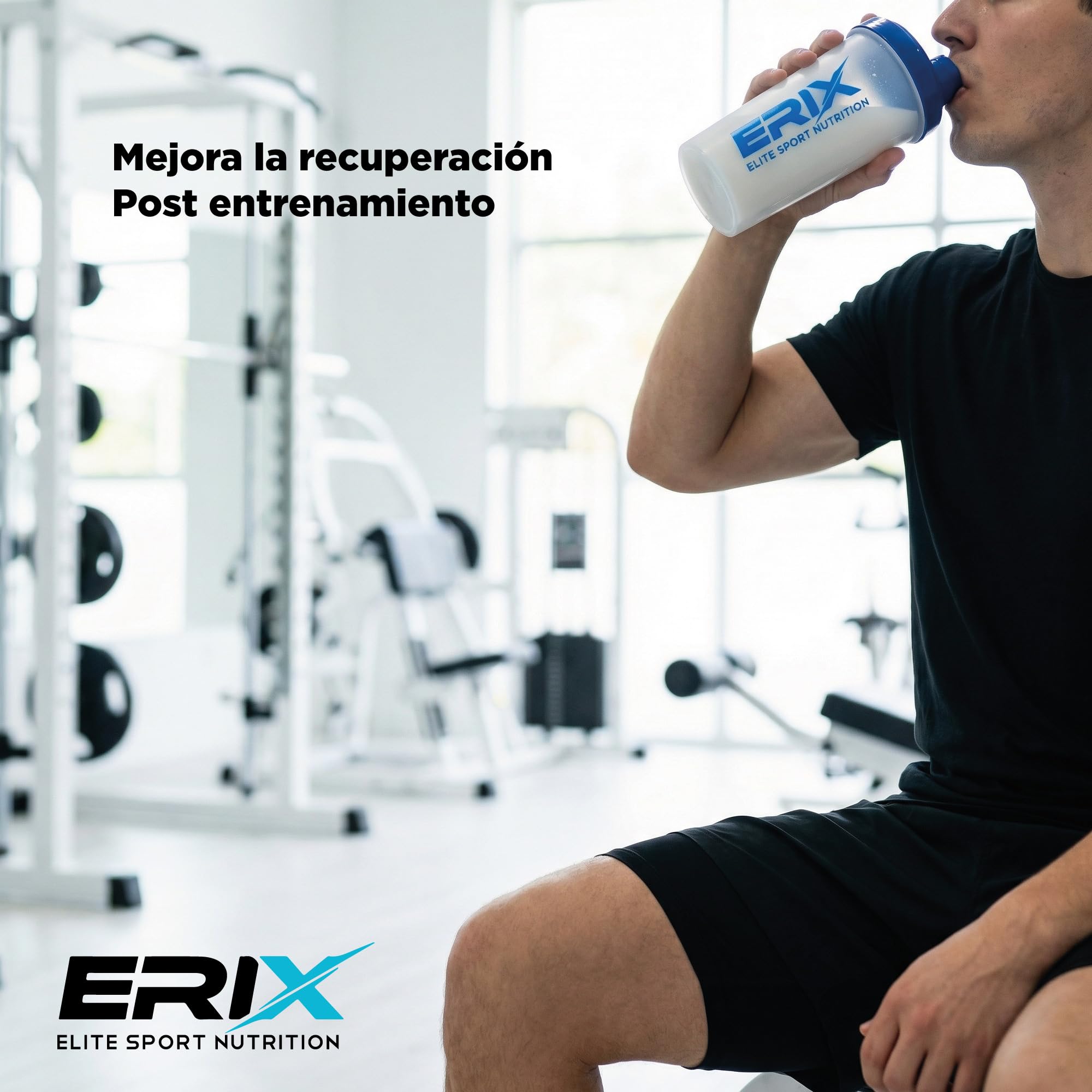ERIX Nutricion Pack Entrenamiento - BCAA 2:1:1 + Glutamina (500g, Sabor Cola) y Multivitamínico (30 Cáps) - Incluye Shaker 700ml de Regalo - Recuperación Muscular y Vitalidad