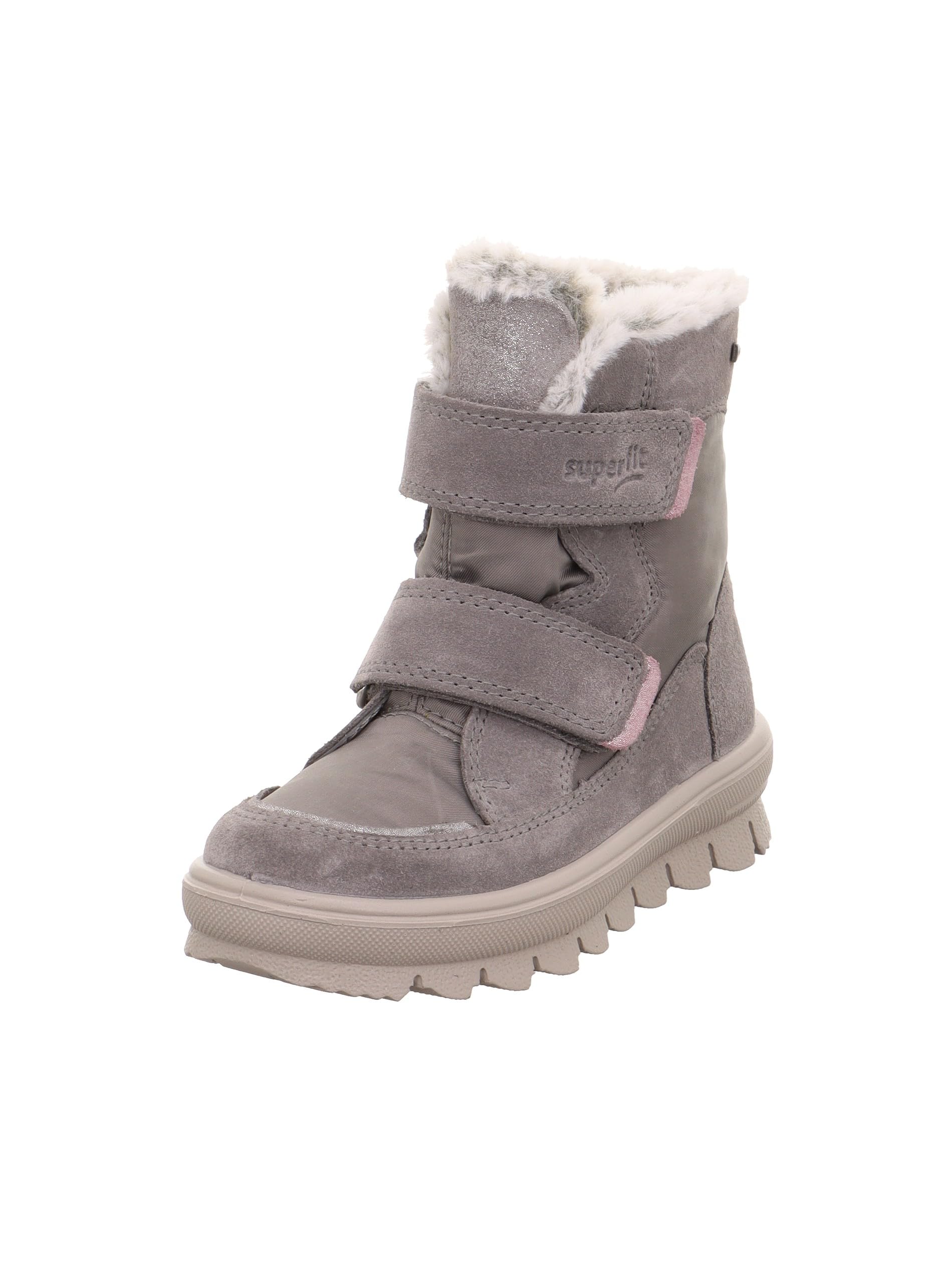 Superfit Girls' Flavia Snow Boots, Grey Pink 2000, 10.5 UK Child