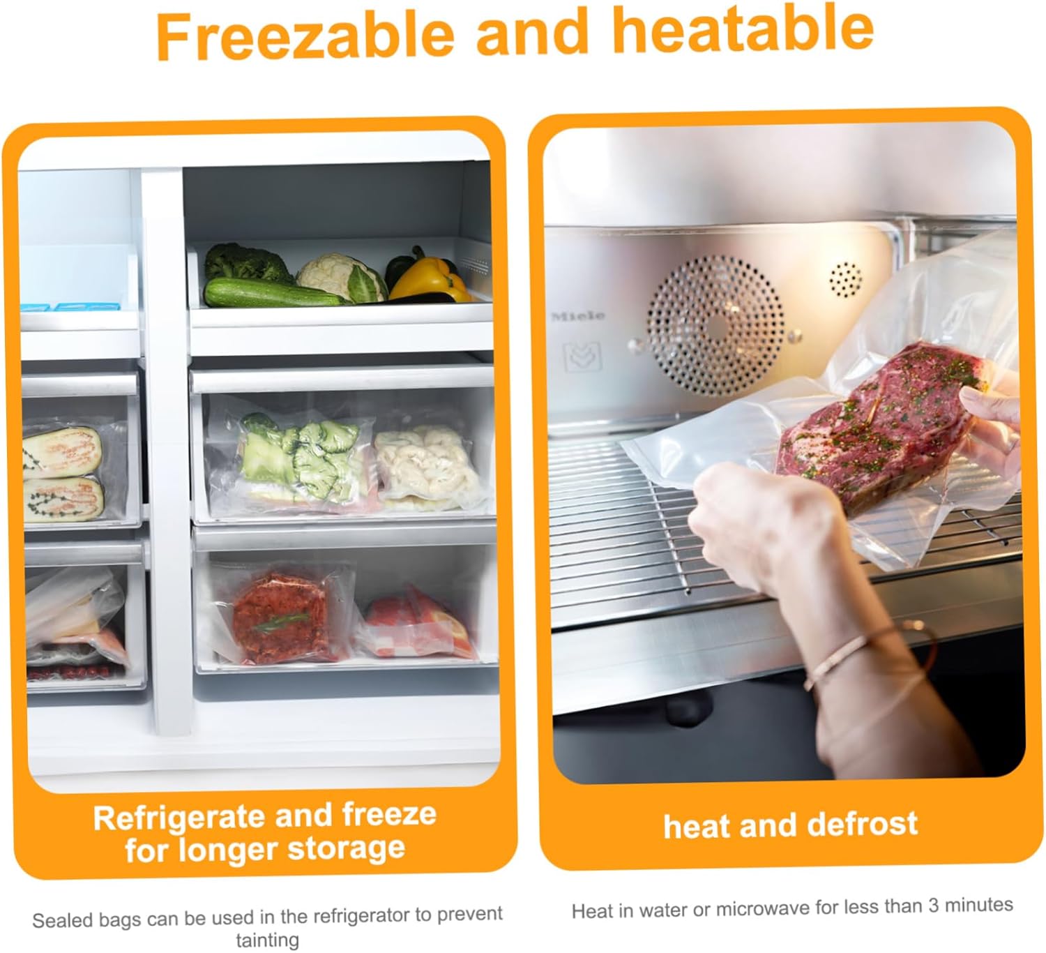 PRETYZOOM 5rolls Food Vacuum Bags Food Sealer for Storage Freshness Preservation Easy Cutting Pa Material for Freezing and Meal Prep