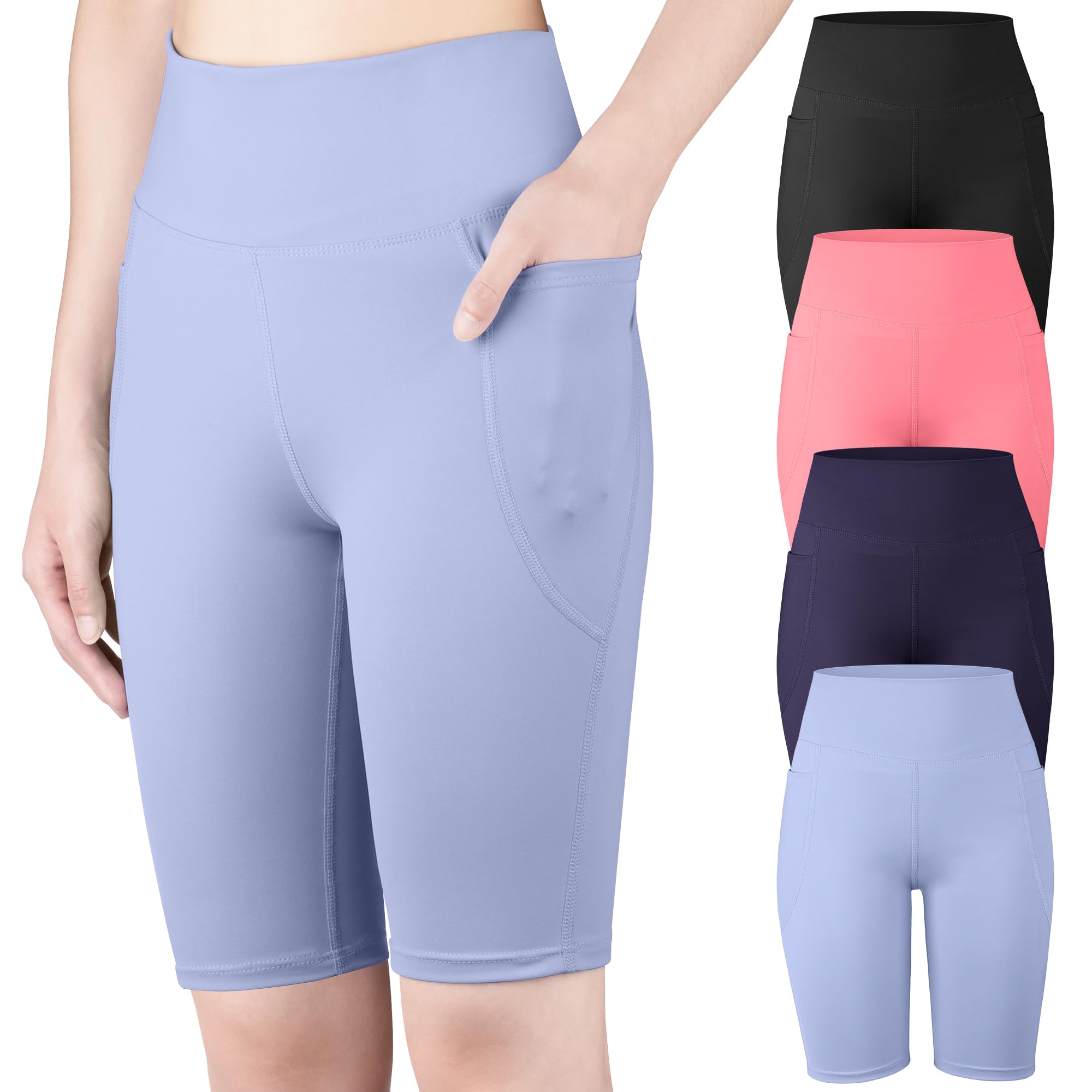 BIG ELEPHANT 4-Pack Girls Bike Shorts