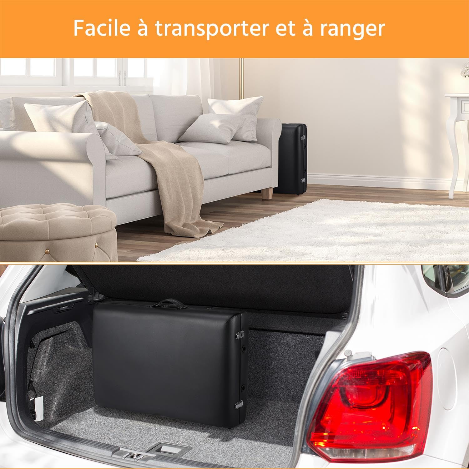 Yaheetech Table de Massage Pliante Professionnelle 3 Section 90 x 213 cm avec Cadre en Aluminium Lit de Massage Large Portable à Hauteur Réglable Repose-tête Ergonomique pour Massage Spa Tatouage