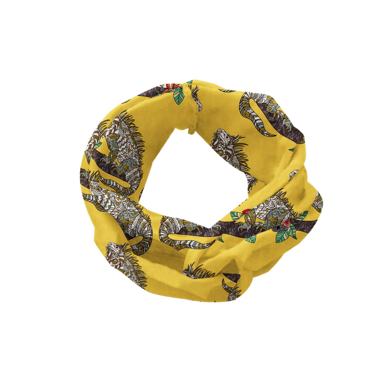 Amazon.com : Lunarable Iguana Headband for Women, Repetition of Ornamental  Lizard on Branch with Flower, Elastic Comfy Hair Accessory Knotted Head  Wrap Everyday Use, XS-S, Mustard Multicolor : Beauty & Personal Care