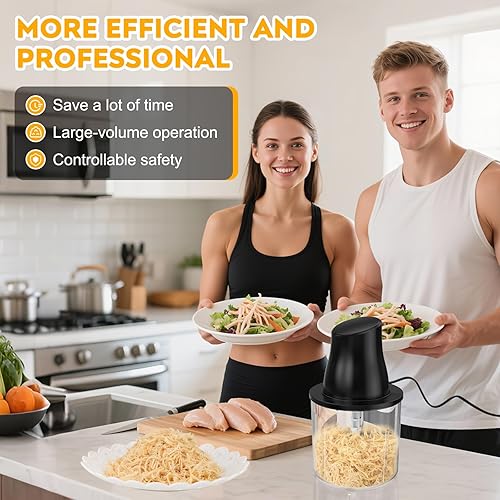 Miniatura 6 de Herramienta trituradora eléctrica de pollo herramienta trituradora de carne multifuncional de 250 W con gran capacidad - Picadora de carne para