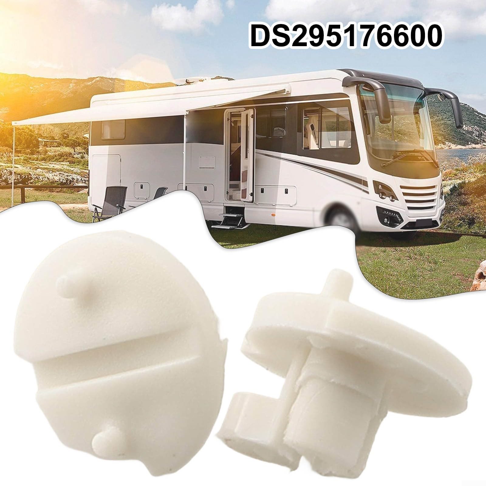 Kühlschrank Winter Verschlussclip DS295176600 Beige ABS Wohnwagen Wohnmobil Ersatz Zubehör 2 Stück