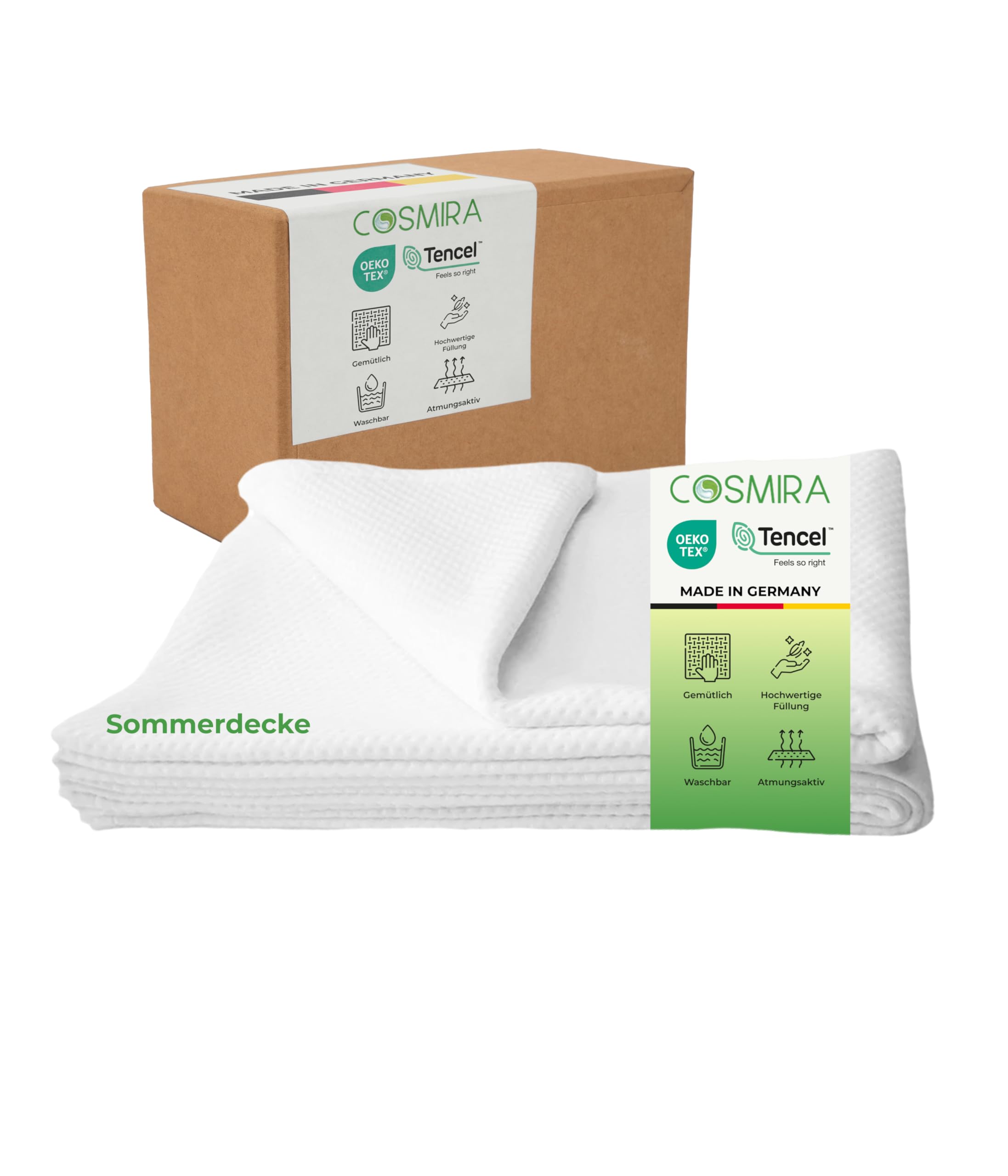 Tencel Sommerbettdecke 135x200 – leichte, atmungsaktive, allergikerfreundliche Decke für optimalen Schlafkomfort – nachhaltig, hautfreundlich mit Klimafunktion – Öko-Tex Zertifiziert