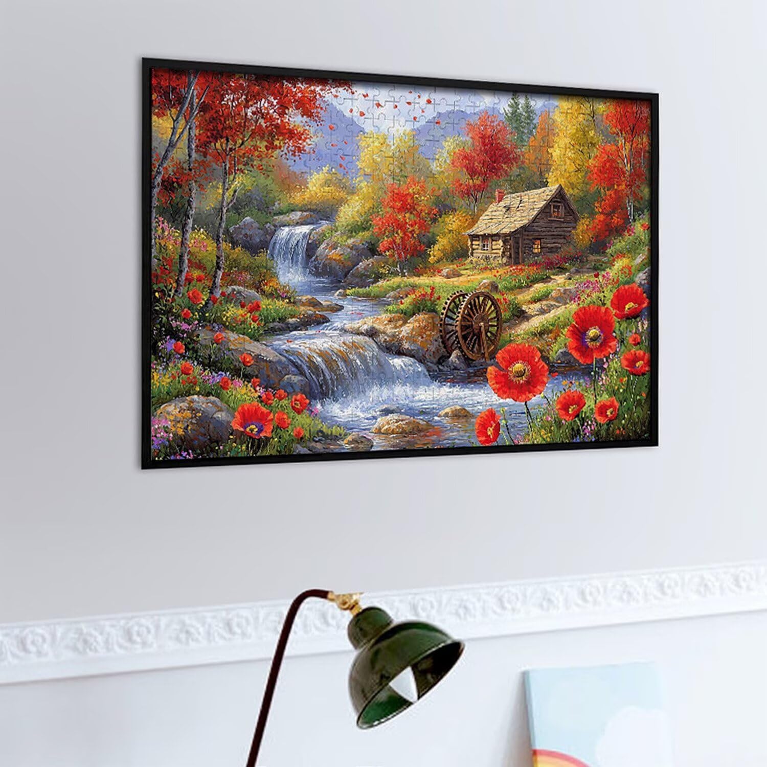 Puzzle 6000 elementów, puzzle dla dorosłych, wyzwanie puzzle, puzzle dla całej rodziny, napis na plecach, prezenty dla mężczyzn i kobiet, temat: (leśny domek) z-731