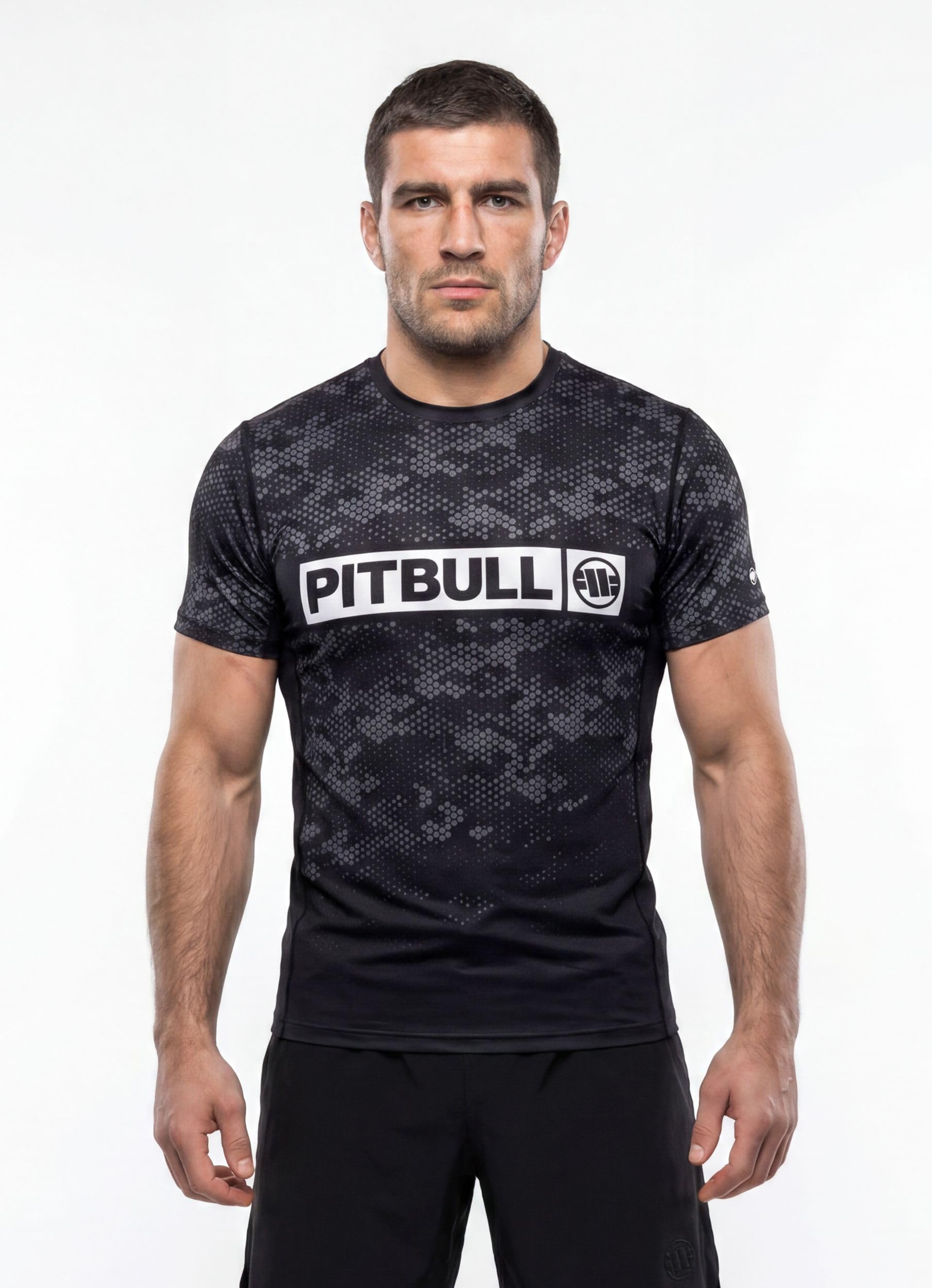 PITBULL- T-Shirt Herren MESH HEX CAMO Hilltop, Trainingsshirt Fitness