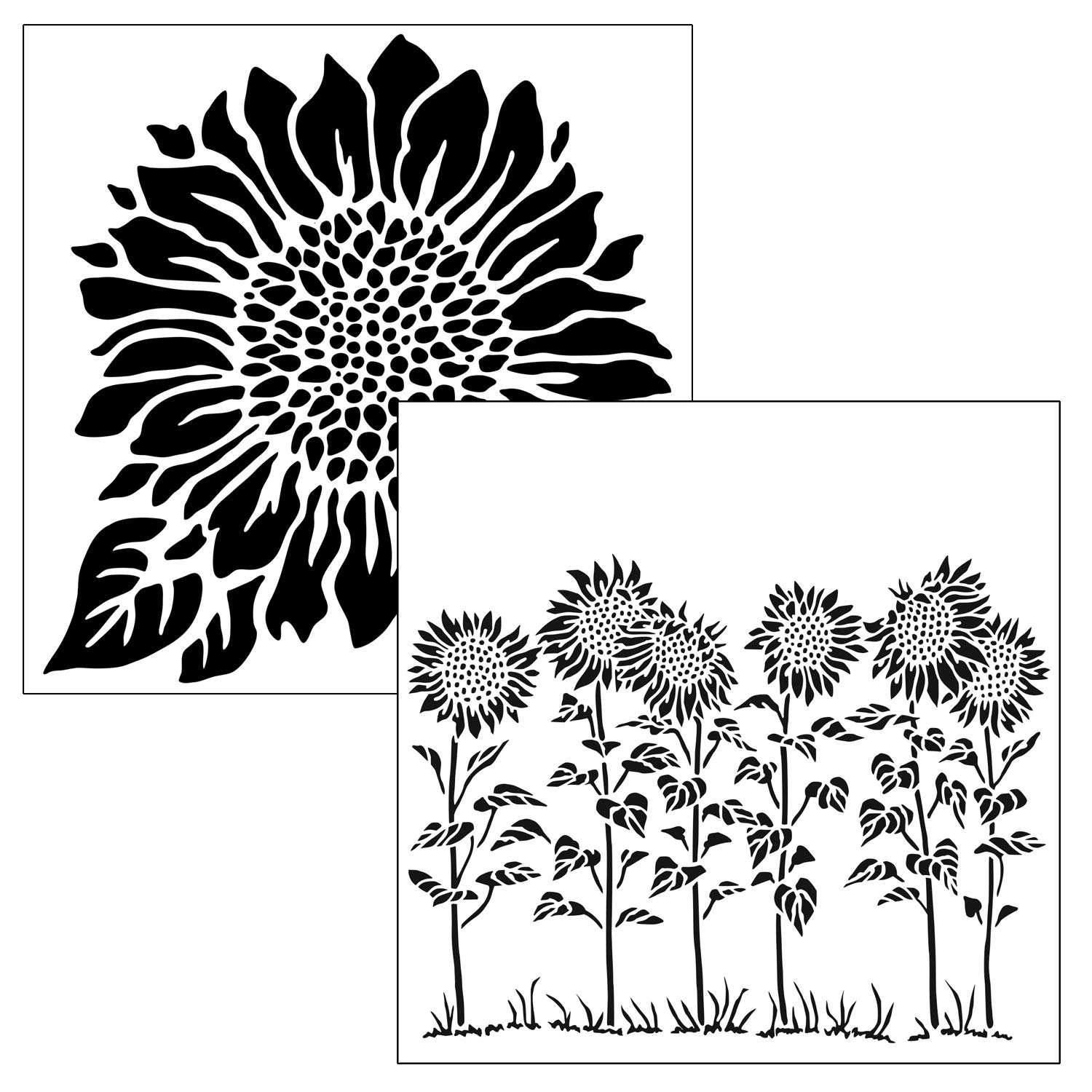 Crafter's Workshop Stencil 2 Pack, Reusable Stenciling Templates for Art
