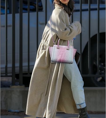 Miniatura 2 de Chinllo Elegante bolsa de hombro con asa superior con patrón de cocodrilo con correa larga desmontable