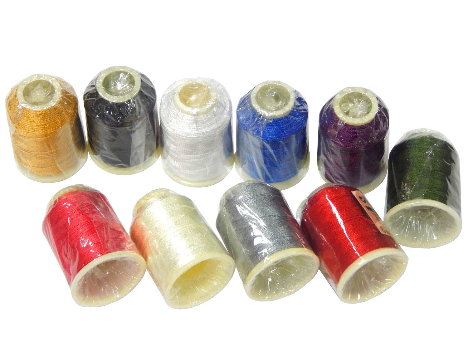 Perlin Häkelgarn Set 30 Farben 9000 m Polyester Nähgarn 0,75 mm 6 Fach Nr 50 für Häkeln Nähen Schmuckherstellung Perlen Auffädeln Altinbasak