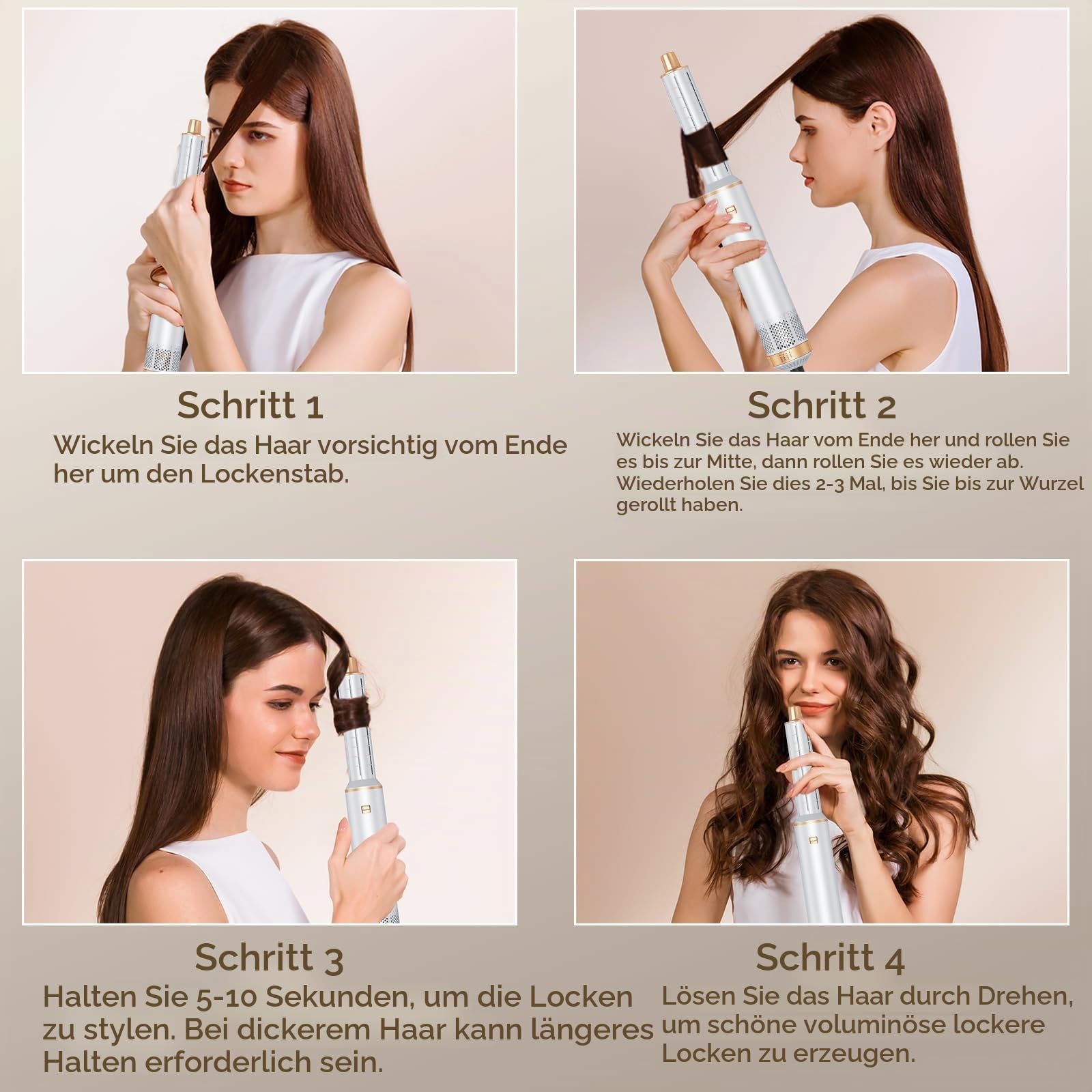 UMIGA Airstyler 5 in 1 Hairstyler mit Air Lockenstab Föhn Set