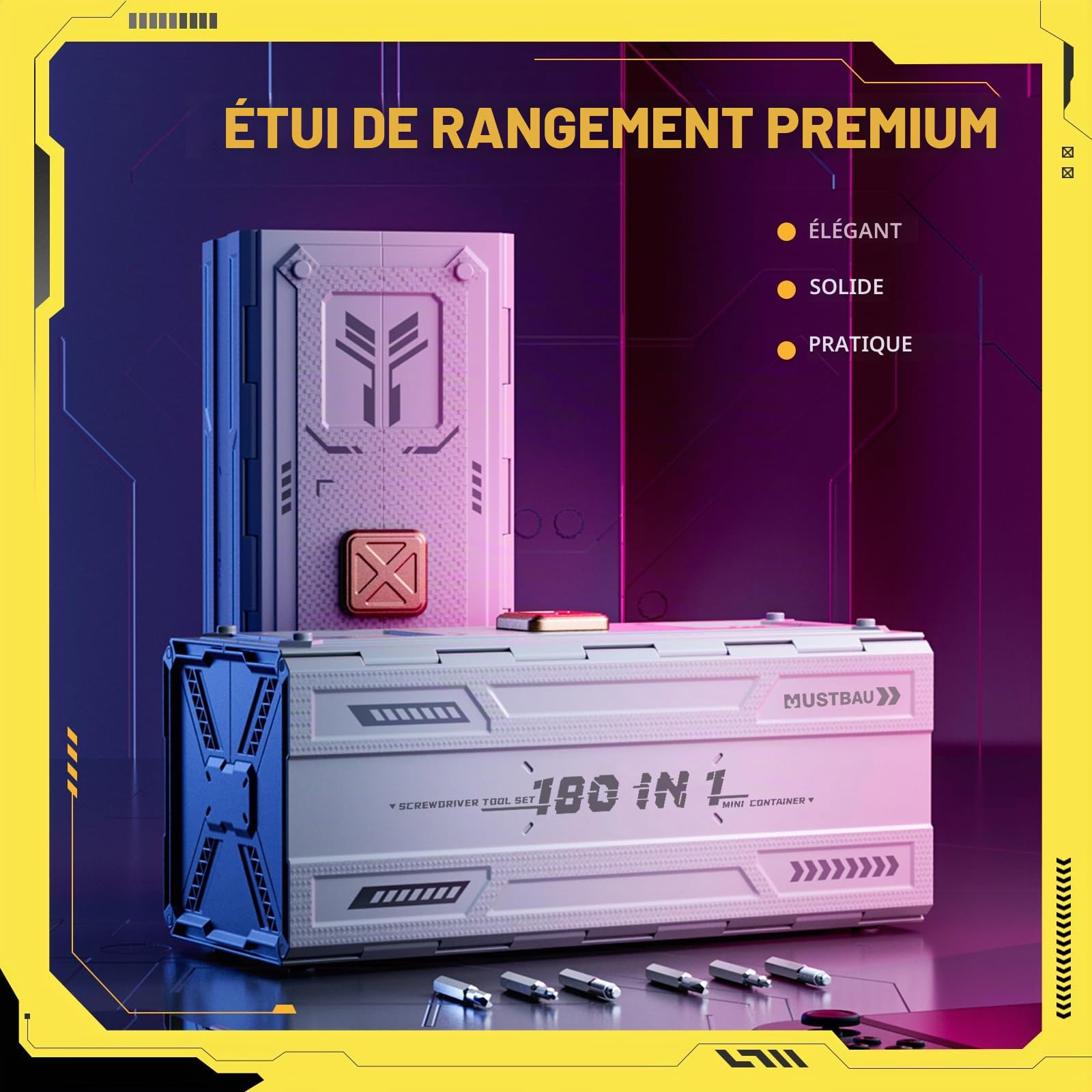 180 en 1 Kit Tournevis de Précision, Tournevis Magnétiques Embouts avec Torx T1-T20, Phillipes 1.0-3.5, Triangle 2.0-3.0, Hex H 0.7-6.0 Pour Téléphone, Portable, Lunettes, Appareil Photo