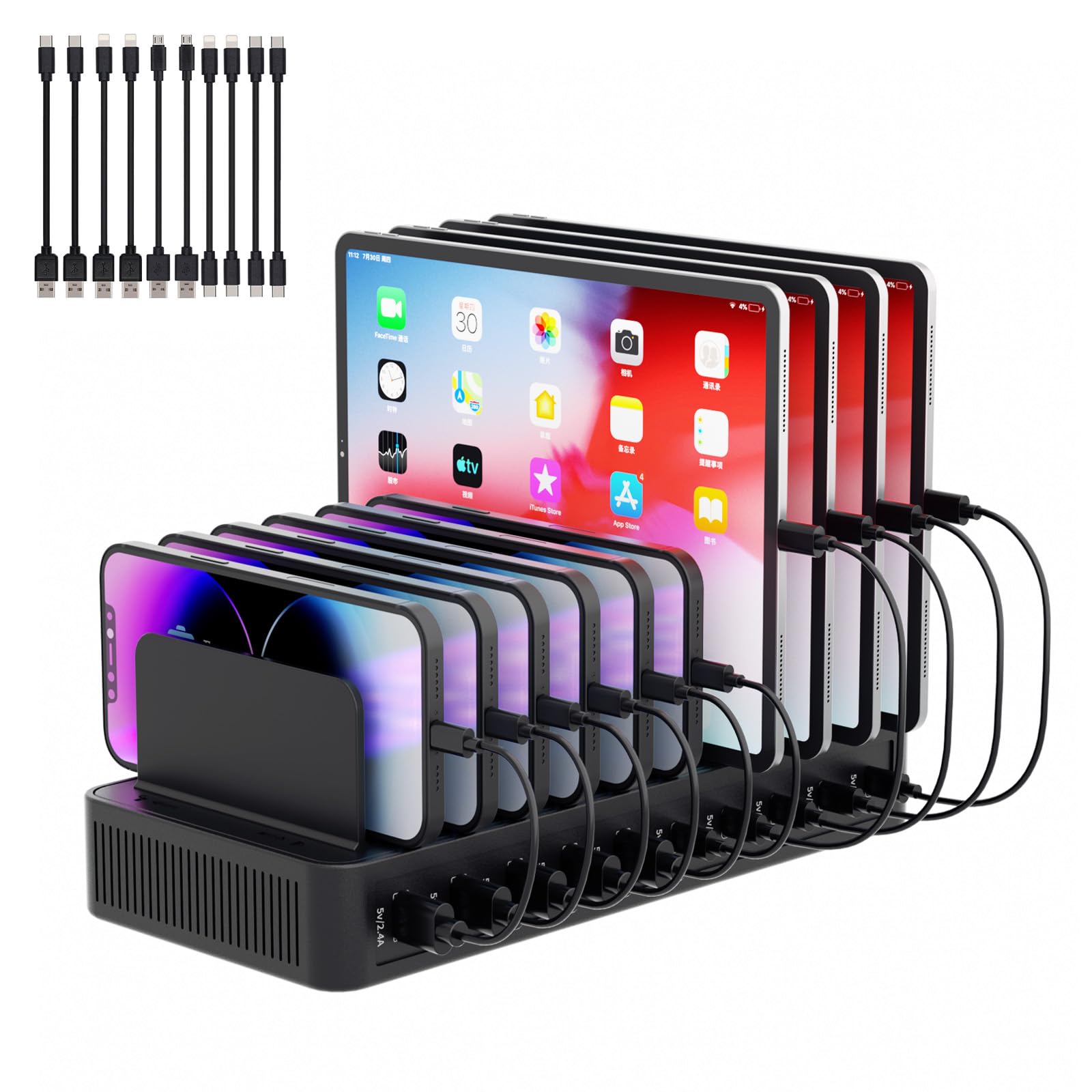 Yoodarmx 60W 10-Port Charging Station