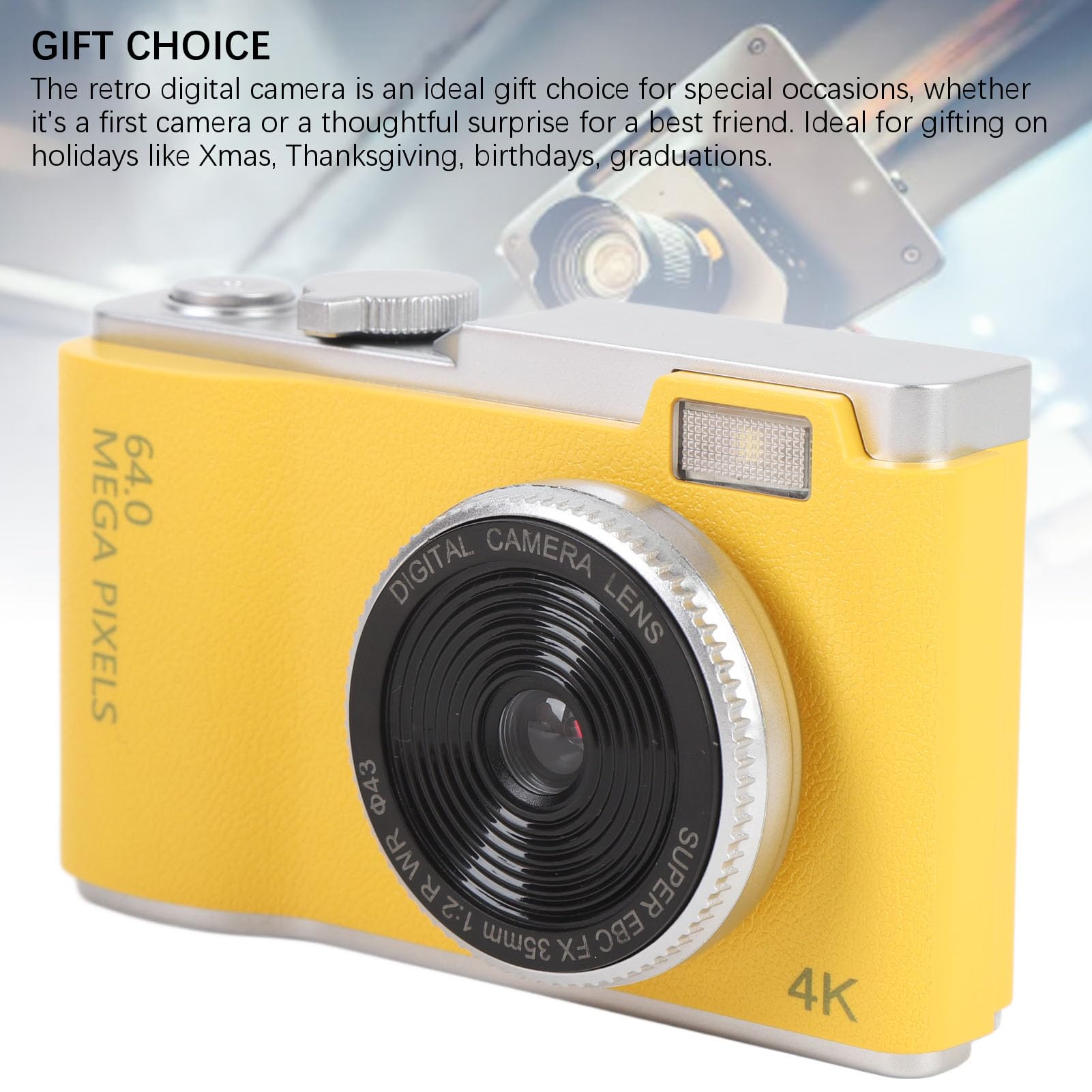 Amazon.co.jp: デジタルカメラ、2.4インチIPSカラースクリーン充電式4K