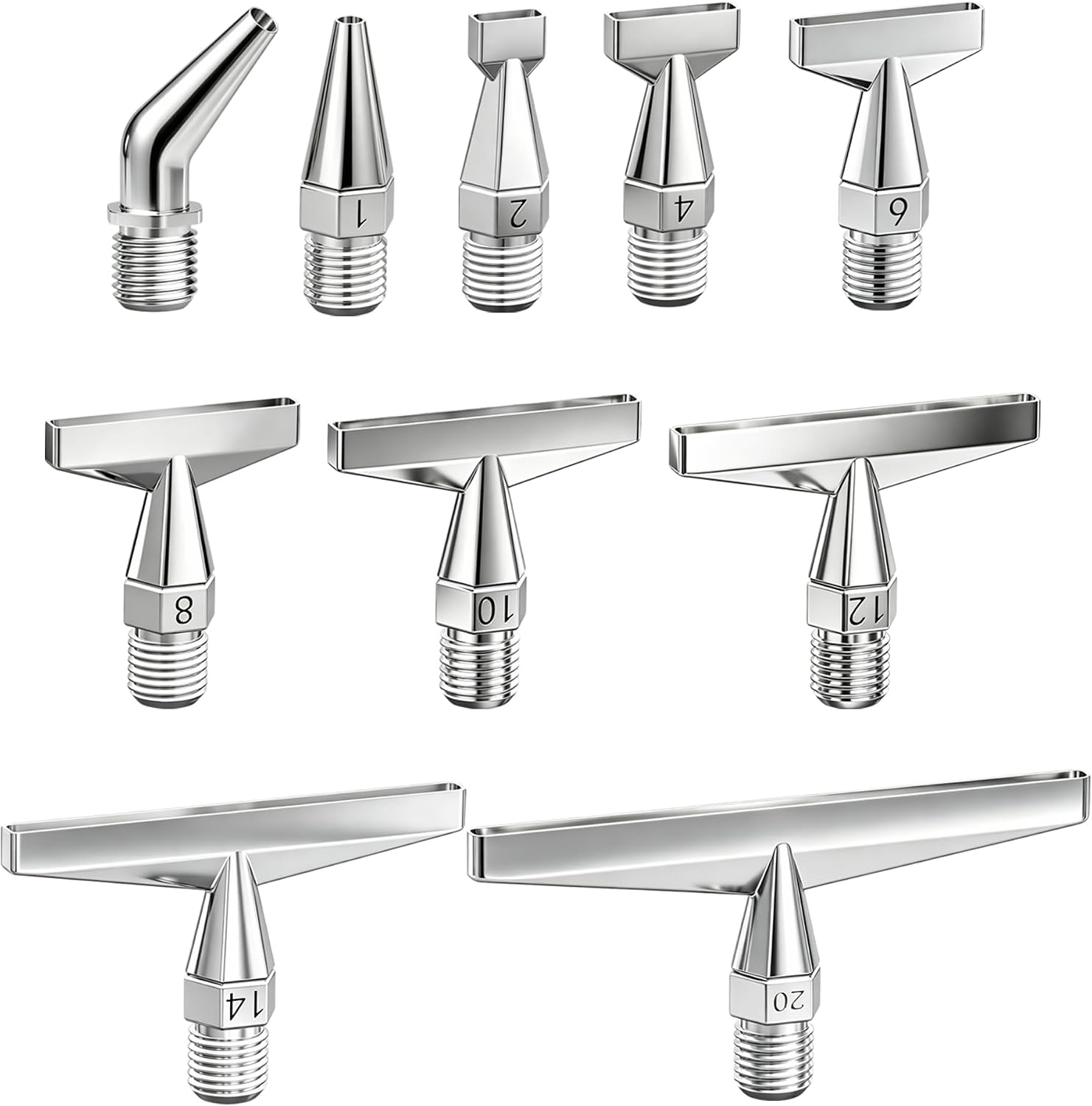 Stainless Steel Diamond Painting Pen Tip, Threaded Screw Replacement Pen Multi-Placer Tips Nibs Heads, Unbreakable, Shape-Stable, Multi-Size Drill Placement, Diamond Art Kit for Adults (Odd Number)