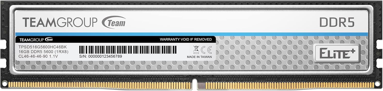 TEAMGROUP Elite Module De Mémoire RAM DDR5 16 Go 5600
