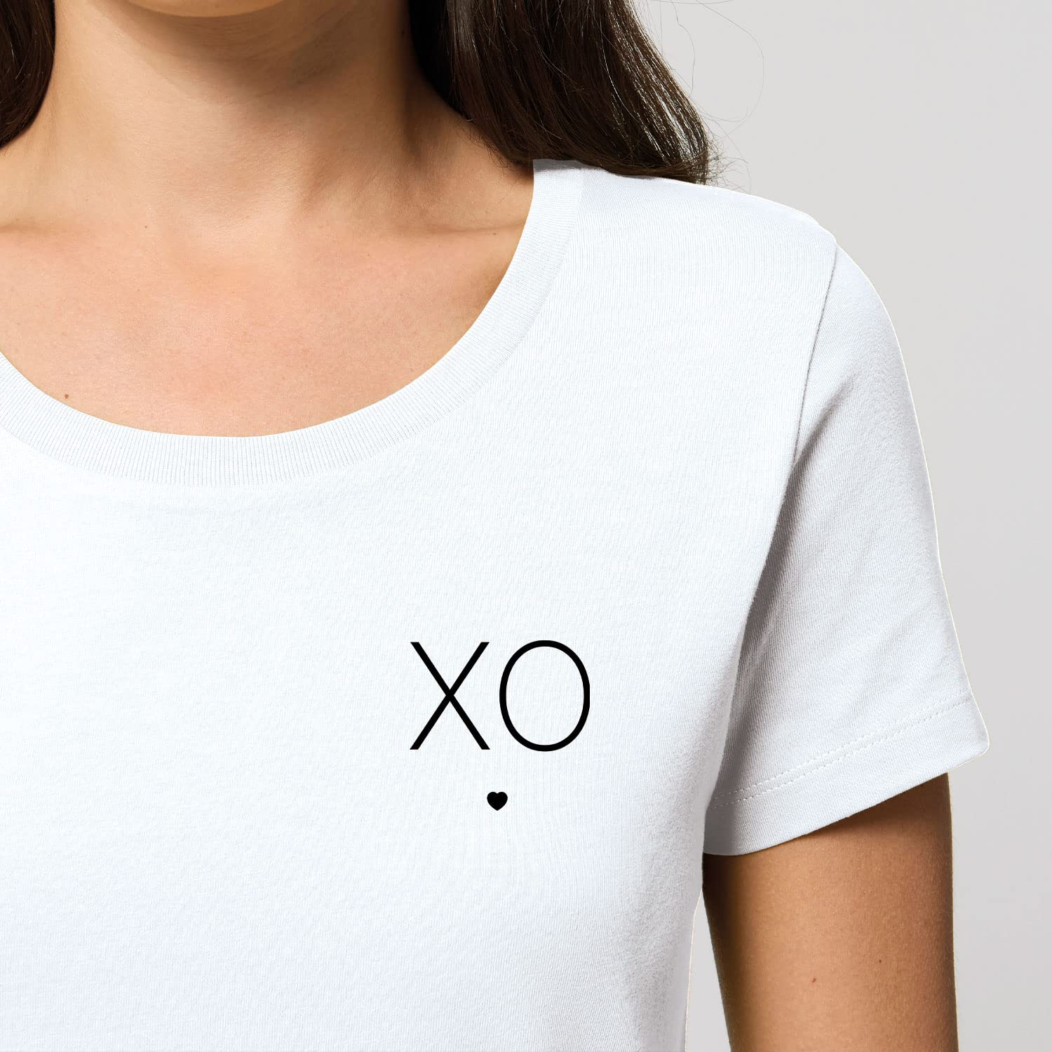 Damski T-Shirt Expresser - XO - Sportowy styl Street-Style Basic T-Shirt z bawełny organicznej na wiosnę i lato