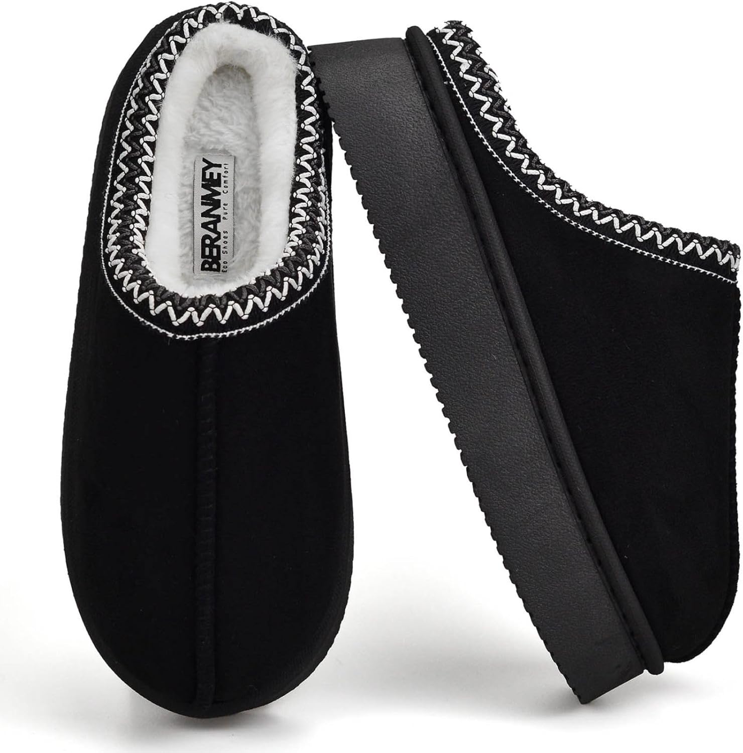 Plush Platform Slippers for Women & Men - Cozy Non-Slip Sole,Warm Fuzzy Lined House Shoes for Indoor Outdoor Short Ankle Slippers - Image 2