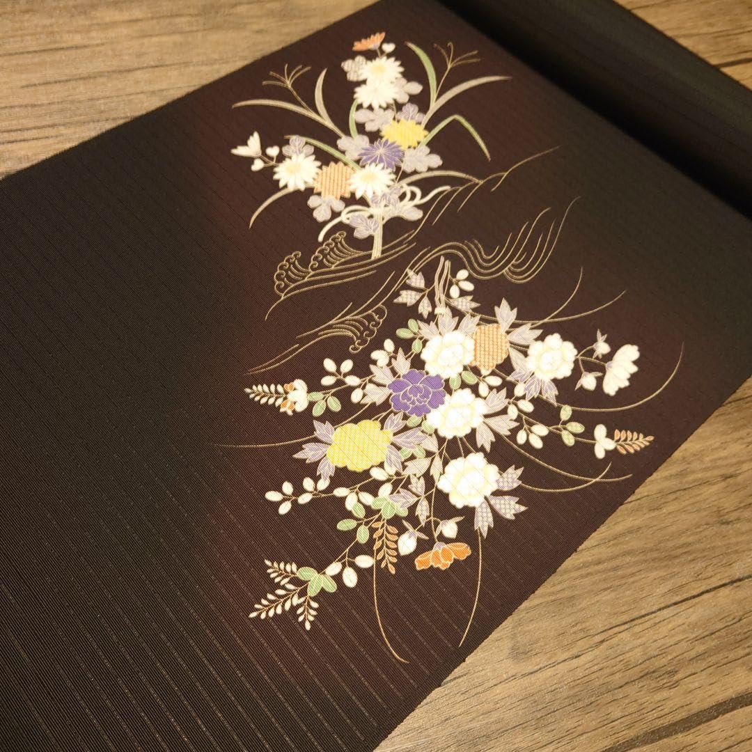 ◇【最終値下げ】505mn46◇夏帯 絽塩瀬 鼓に秋草 金彩 作家物 名古屋帯 ◇【最終値下げ】505mn46◇夏帯 絽塩瀬 鼓に秋草 金彩 作家物 名古屋