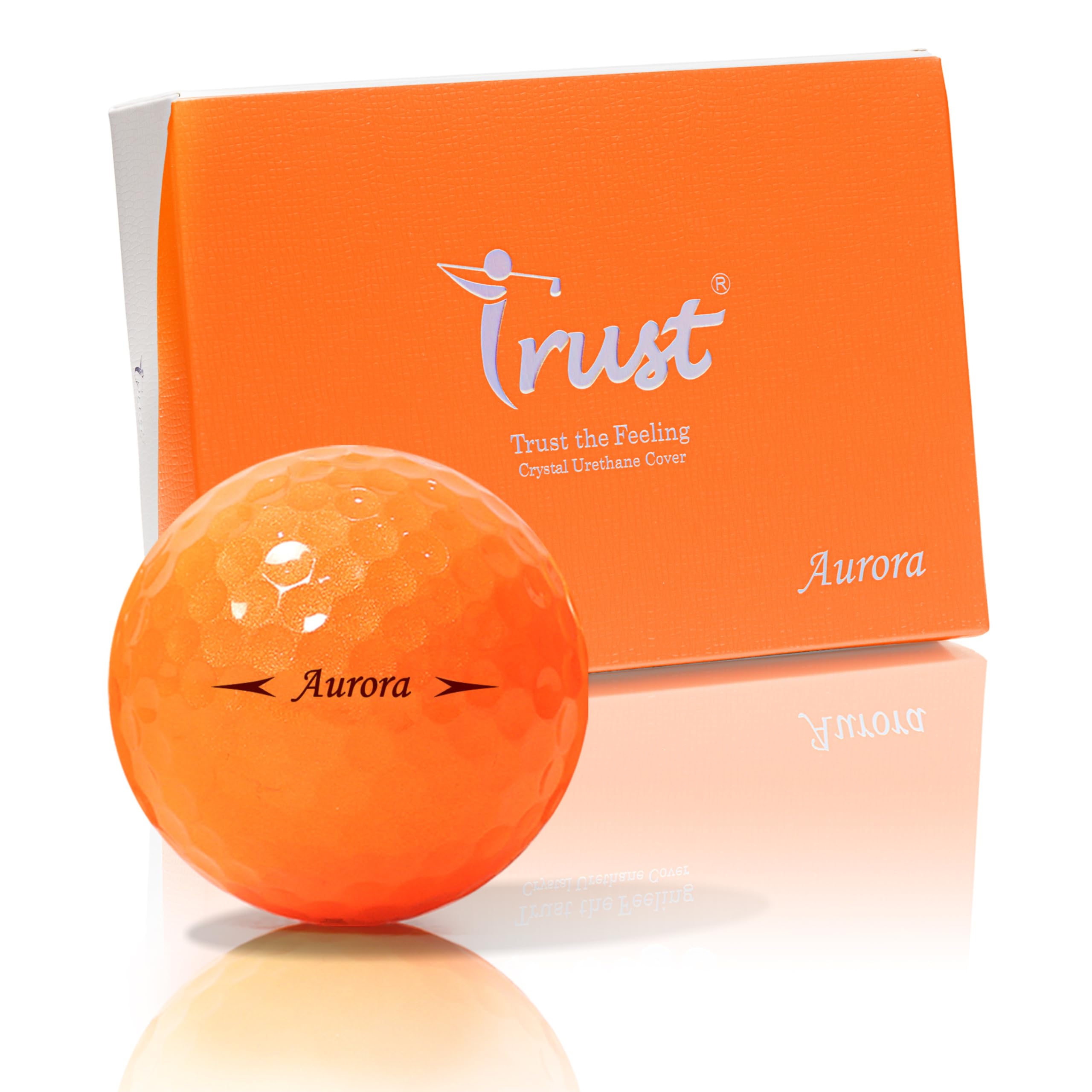 Trust Aurora Golf Balls Tour Series 3pc Crystal Urethane 1 Dozen Orange