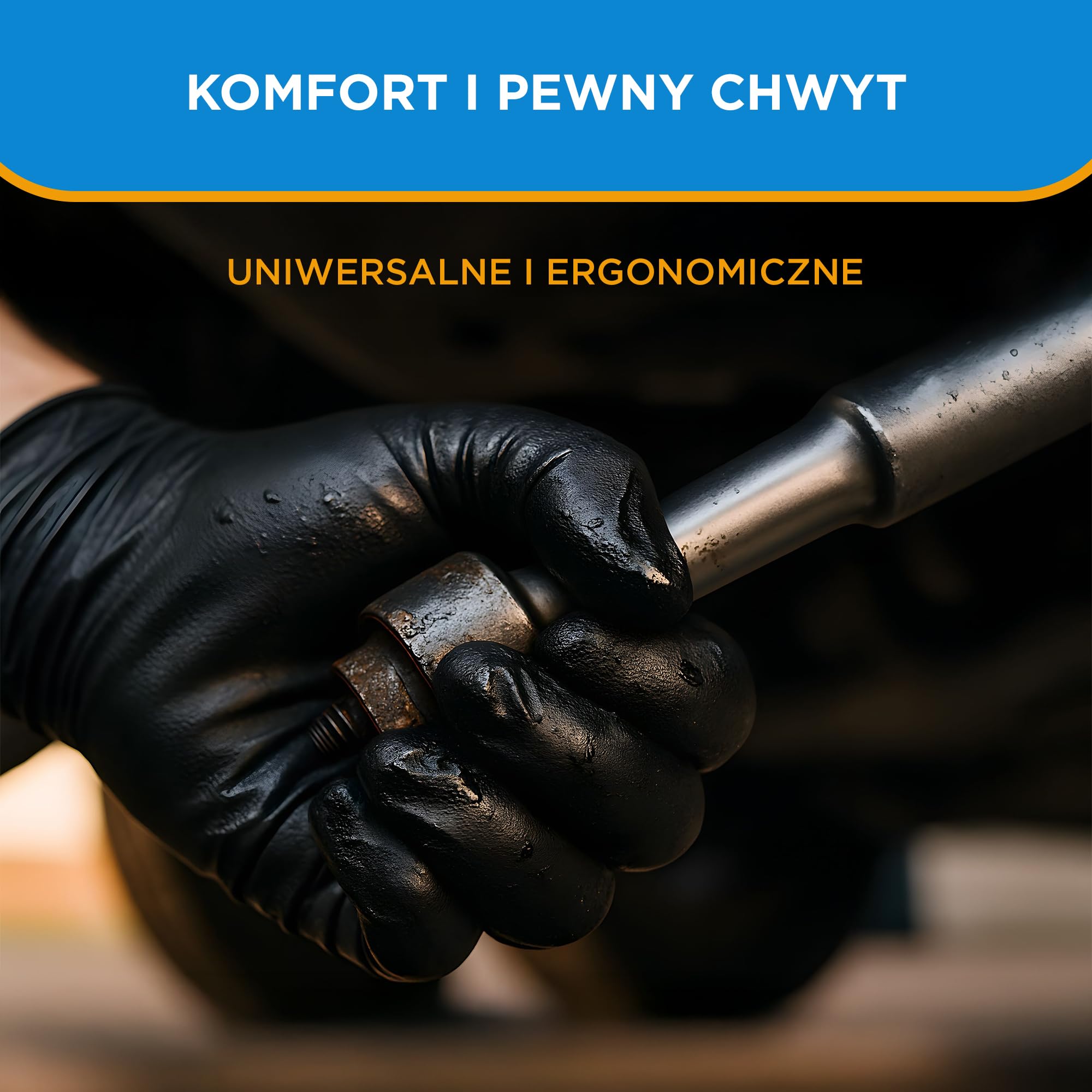 ISC Hygiene & Safety Rękawice nitrylowe, bardzo mocne, jednorazowe rękawiczki, 100 sztuk, rozmiar 8 M, niebieskie, bez talku, bez lateksu, gumowe rękawice jednorazowe
