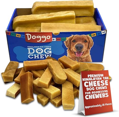 Miniatura 1 de Masticables prémium de queso de yak del Himalaya para perros - Masticables naturales de yak para perros grandes y pequeños - Masticables de leche de