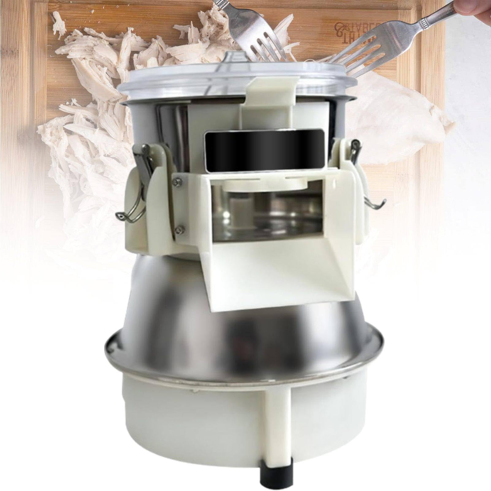 MhWrughts Electric Commercial Chicken Shredder Machine, Chicken Breast Fiber Shredder 180W, Food Grade Stainless Steel Automatic Meat Shredder for Catering, Meal Prep & Restaurant