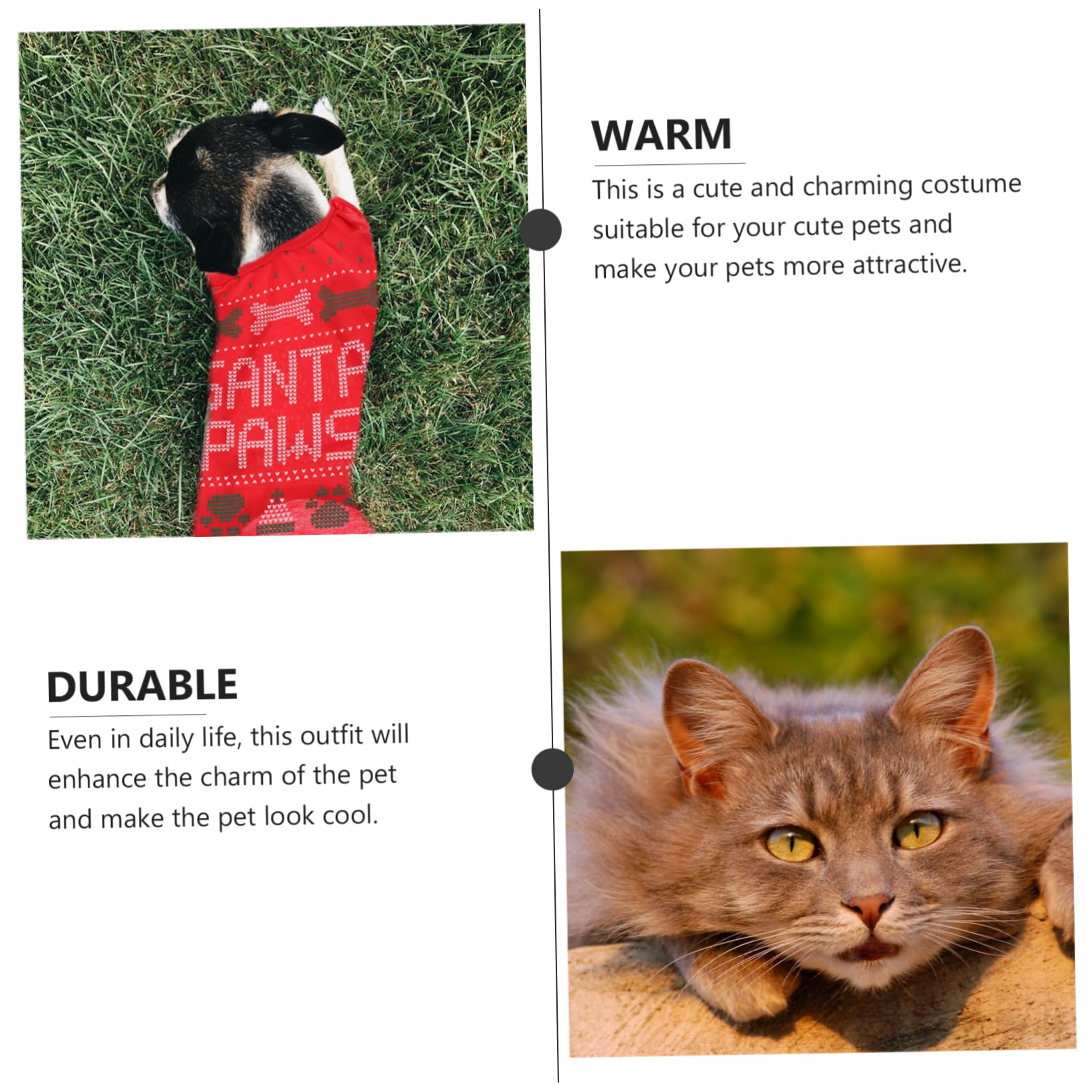 HMJGDHX 2 Pezzi di Vestiti per Cani con Motivo Natalizio T-Shirt per Animali Domestici Adorabile per Occasioni di Festa
