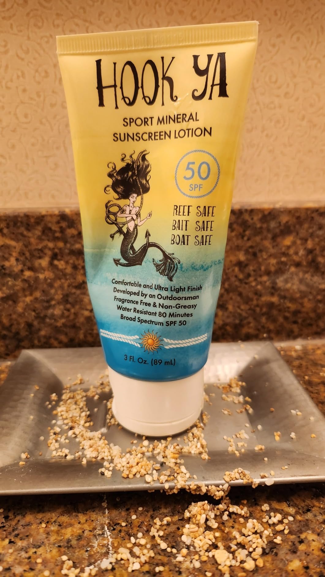 Hook'Ya Hawaii Reef Compliant, Non-Nano Mineral Sunscreen 3oz Travel Size, (2) Pack 6oz Total, UVA/UVB Protection, Octinoxate-Oxybenzone Free, No Fragrance, PABA-Paraben free, Made in USA