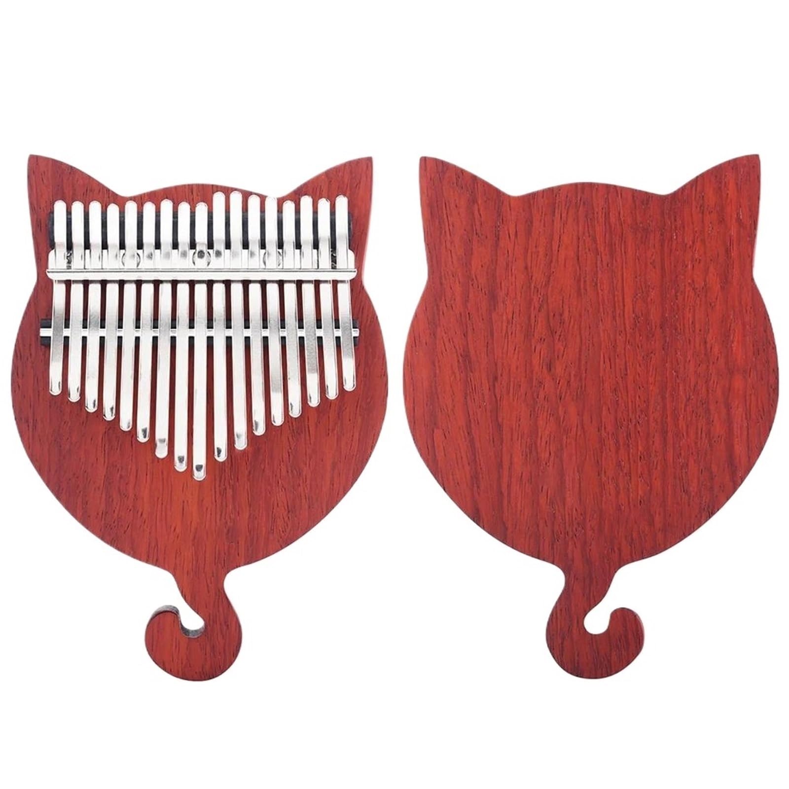 Kalimba 17-klawiszowy Kalimba Z Litego Drewna Palec Fortepianowy Palec Fortepianowy Instrument Perkusyjny Z Naklejkami Na Skalę Młotkami Do Strojenia