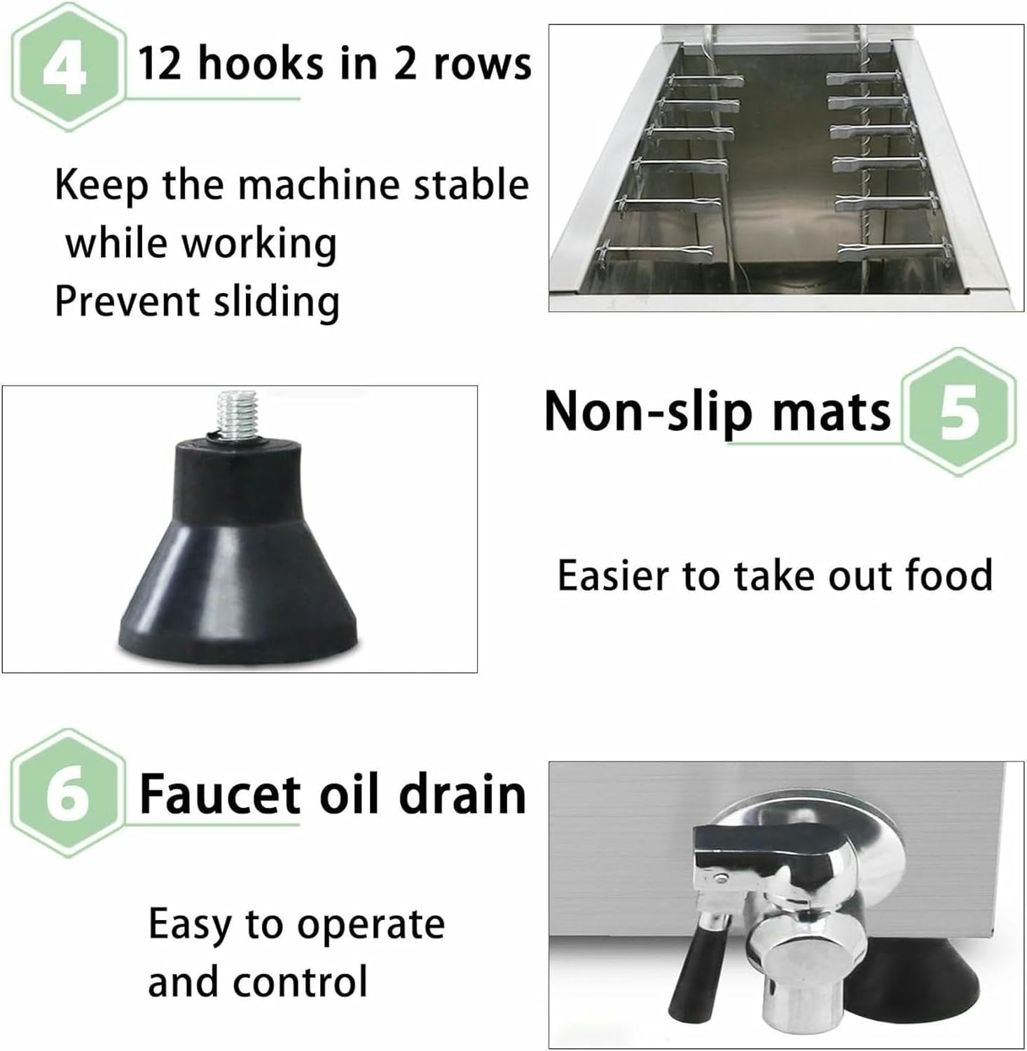 Commercial Deep Fryer,Corn Dog Fryer,21 L Stainless Steel Cheese Hot Dog Stick Machine,Lpg Gas Deep Fryers,for Kitchen Restaurant Snack Bar Canteen Home,Gasfryer~/