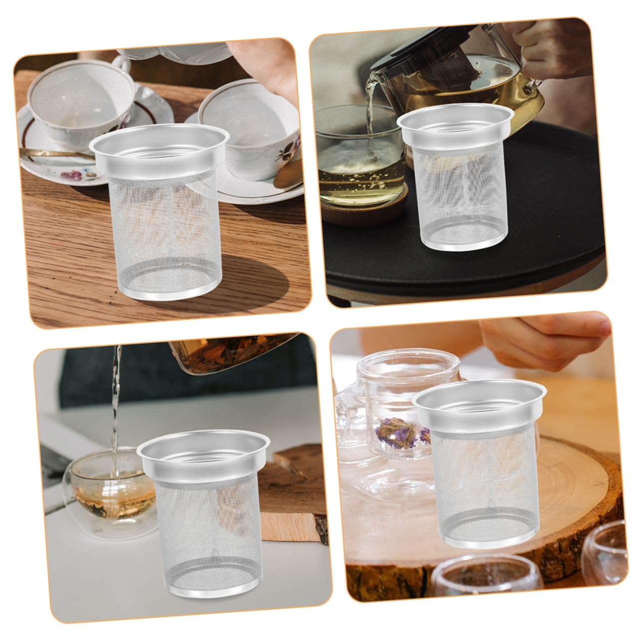 Colino Da Tè Per Teiera Colini Filtro Riutilizzabile Per Colino Per Tè Sfuso Teiere Di Ricambio Con Infusore A Maglia Fine A Forma Di Acciaio