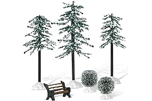 6 Pieces Christmas Tree Christmas Village Trees