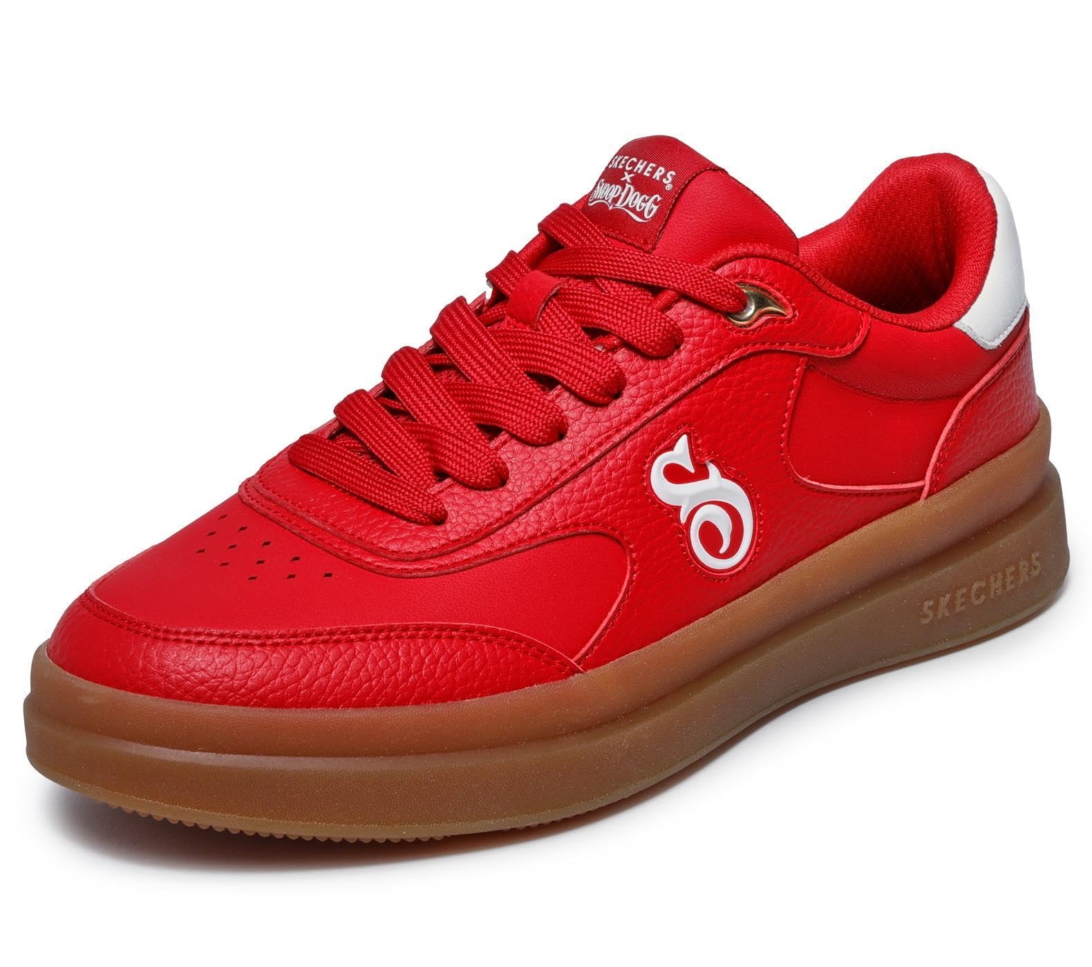 Skechers Men's Duraleather Lace Up Snoop Cupsole Sneaker