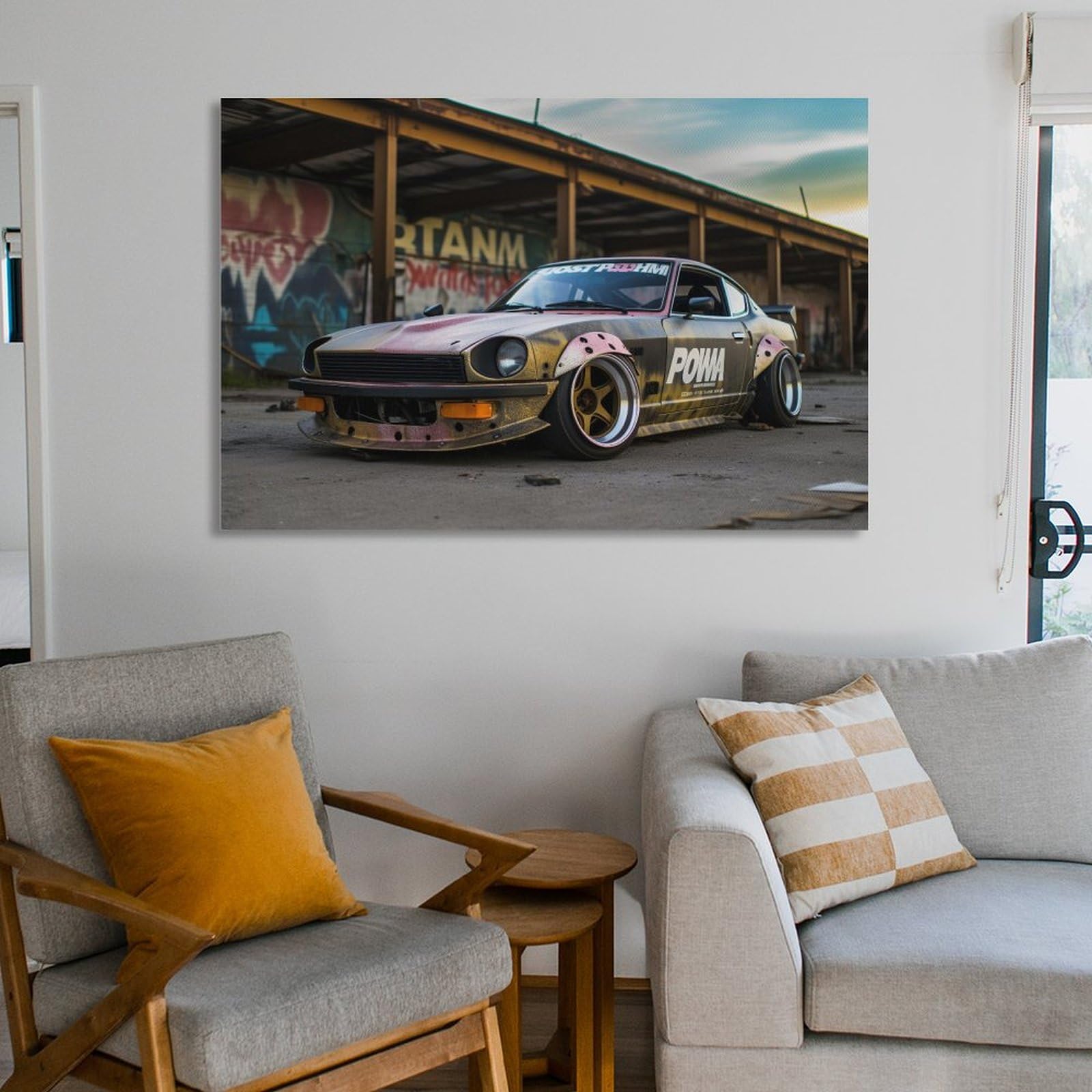 Amazon.com: Graffiti Modified Car Retro 240z Poster Canvas Wall
