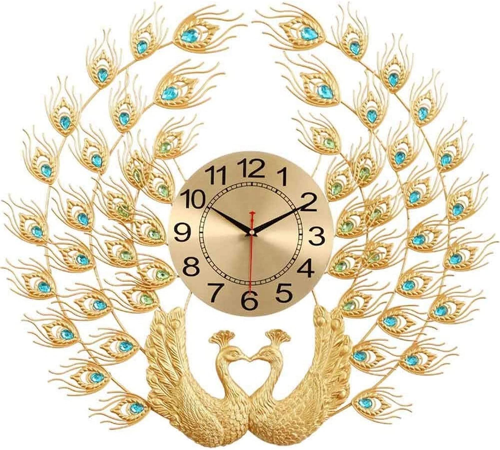 Horloge murale silencieuse paon pour en finir avec le bruit dans votre salon