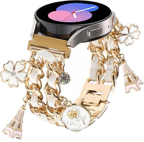 Miniatura 5 de Elegante correa de reloj de metal de 0.787 pulgadas compatible con Samsung Galaxy Watch 6 5 4 401.732 in, Watch 4 Classic 421.811 in, Watch 3 1.614